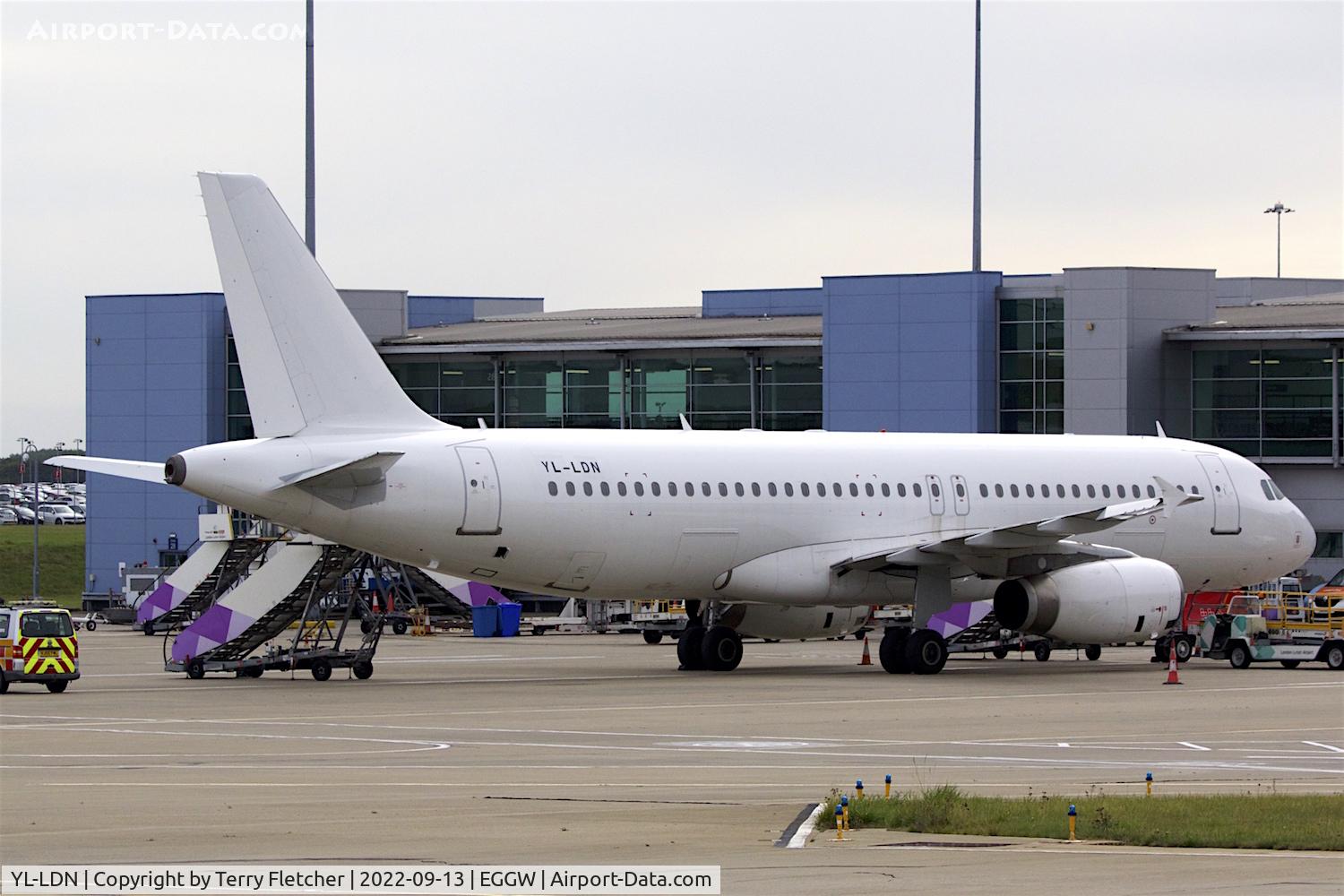 YL-LDN, 2008 Airbus A320-232 C/N 3641, At Luton