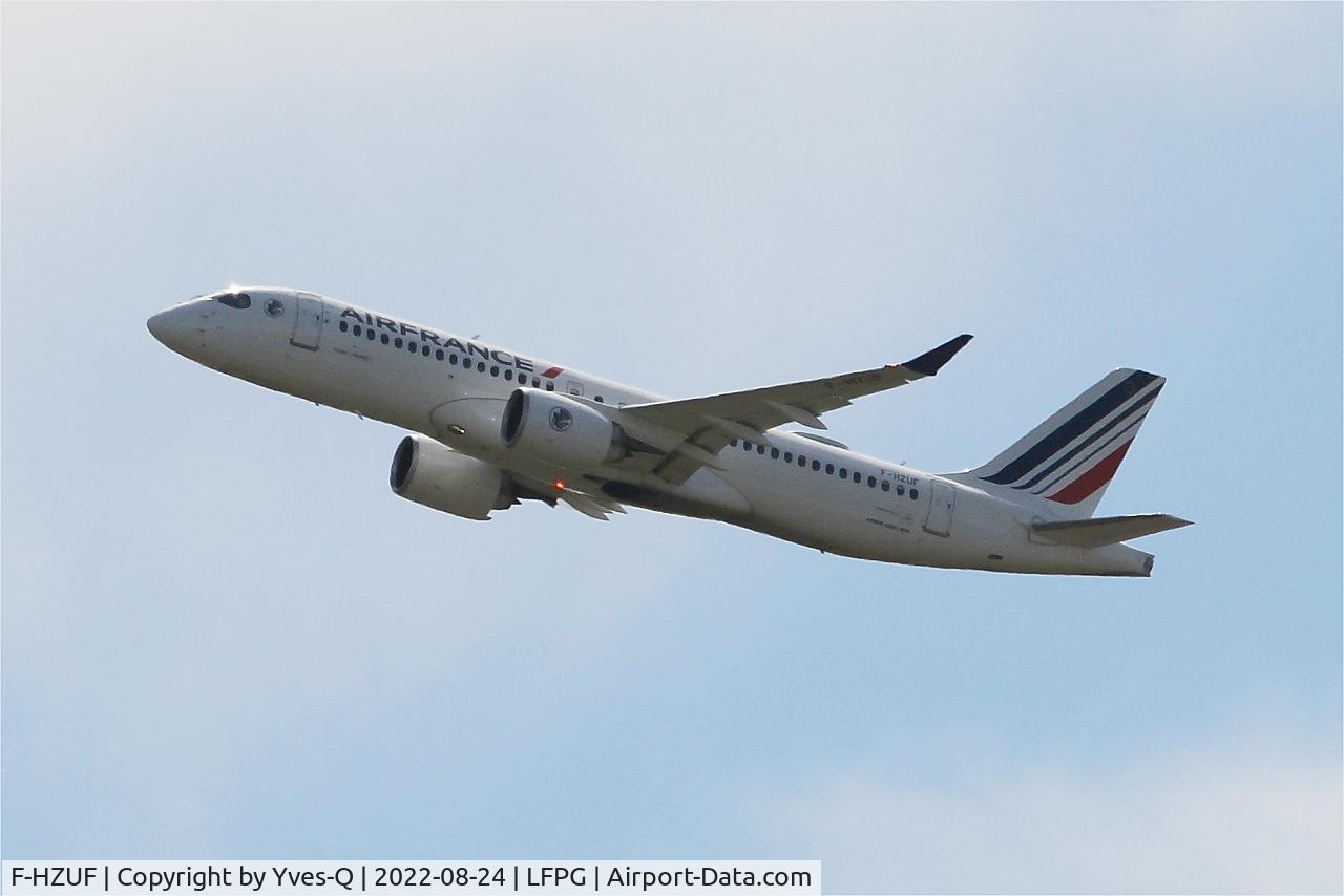 F-HZUF, 2021 Airbus A220-300 C/N 55149, Airbus A220-300, Climbing from rwy 08L, Roissy Charles De Gaulle airport (LFPG-CDG)