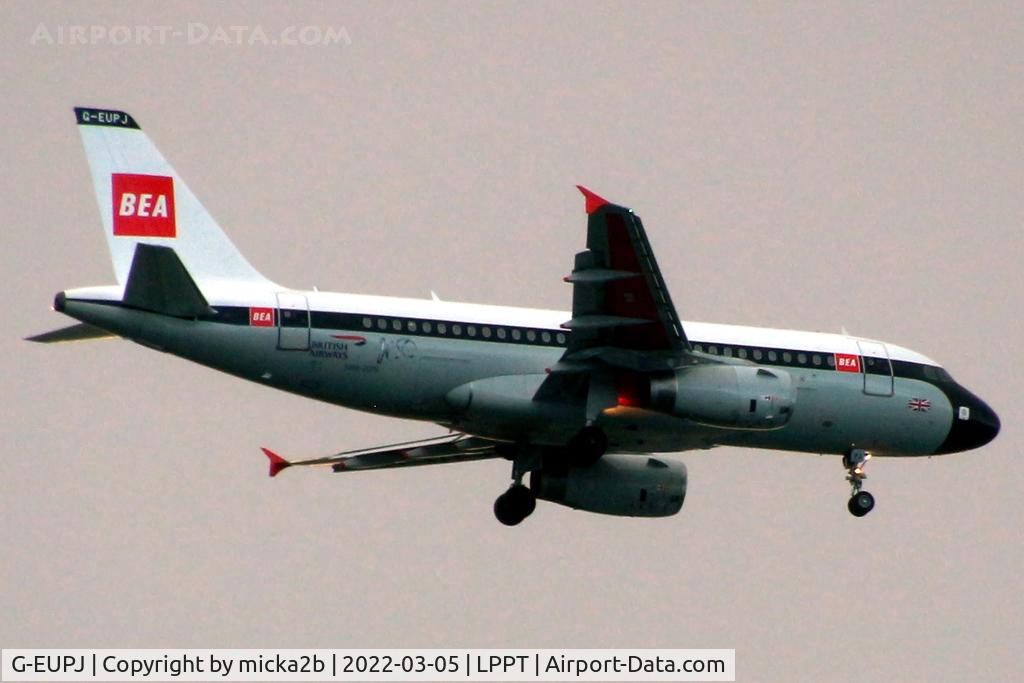 G-EUPJ, 2000 Airbus A319-131 C/N 1232, Landing