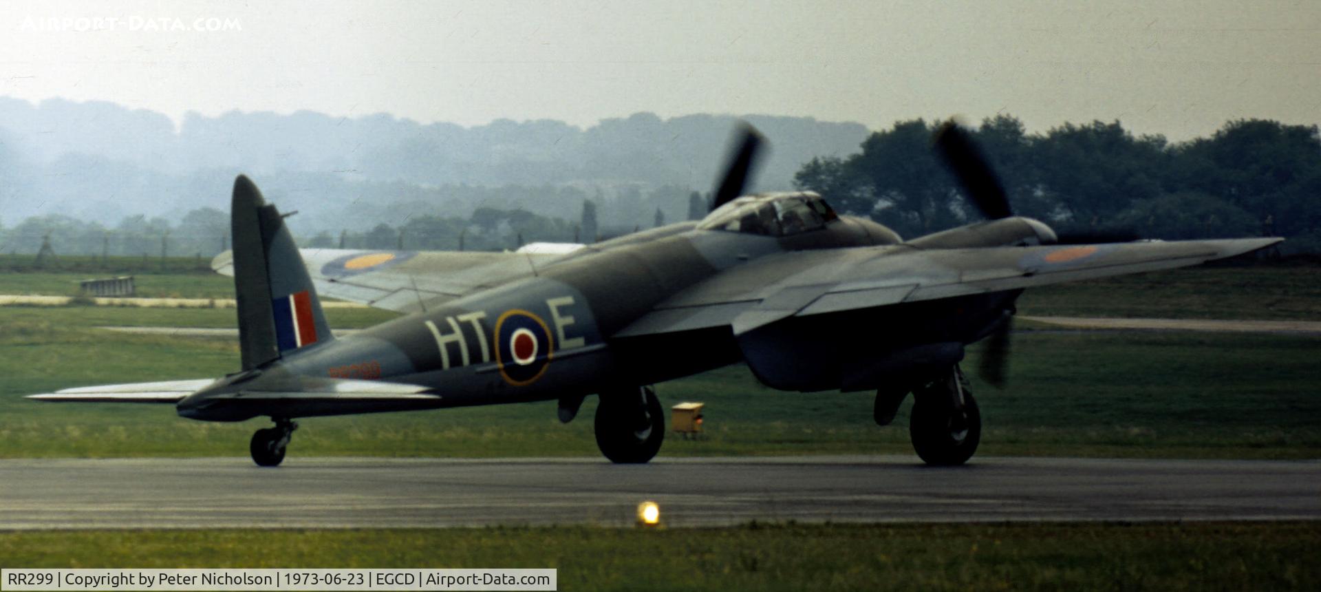 RR299, 1965 De Havilland DH98 Mosquito T.3 C/N RR299, Mosquito T.3 at the 1973 Royal Air Force Association Airshow at Woodford.