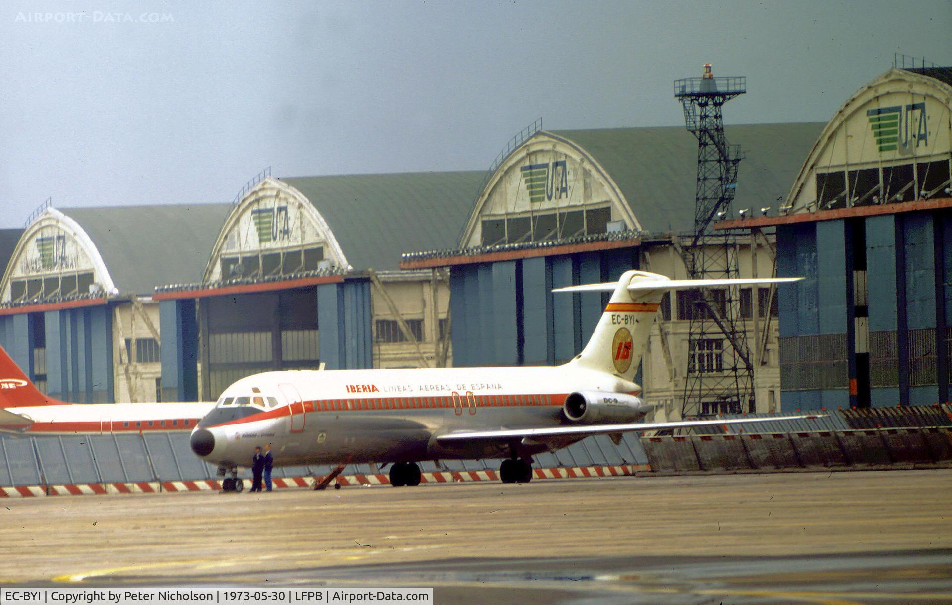 EC-BYI, 1972 Douglas DC-9-32 C/N 47452, DC-9-32 of Iberia as seen at Le Bourget, Paris at the time of the 1973 Paris Airshow.