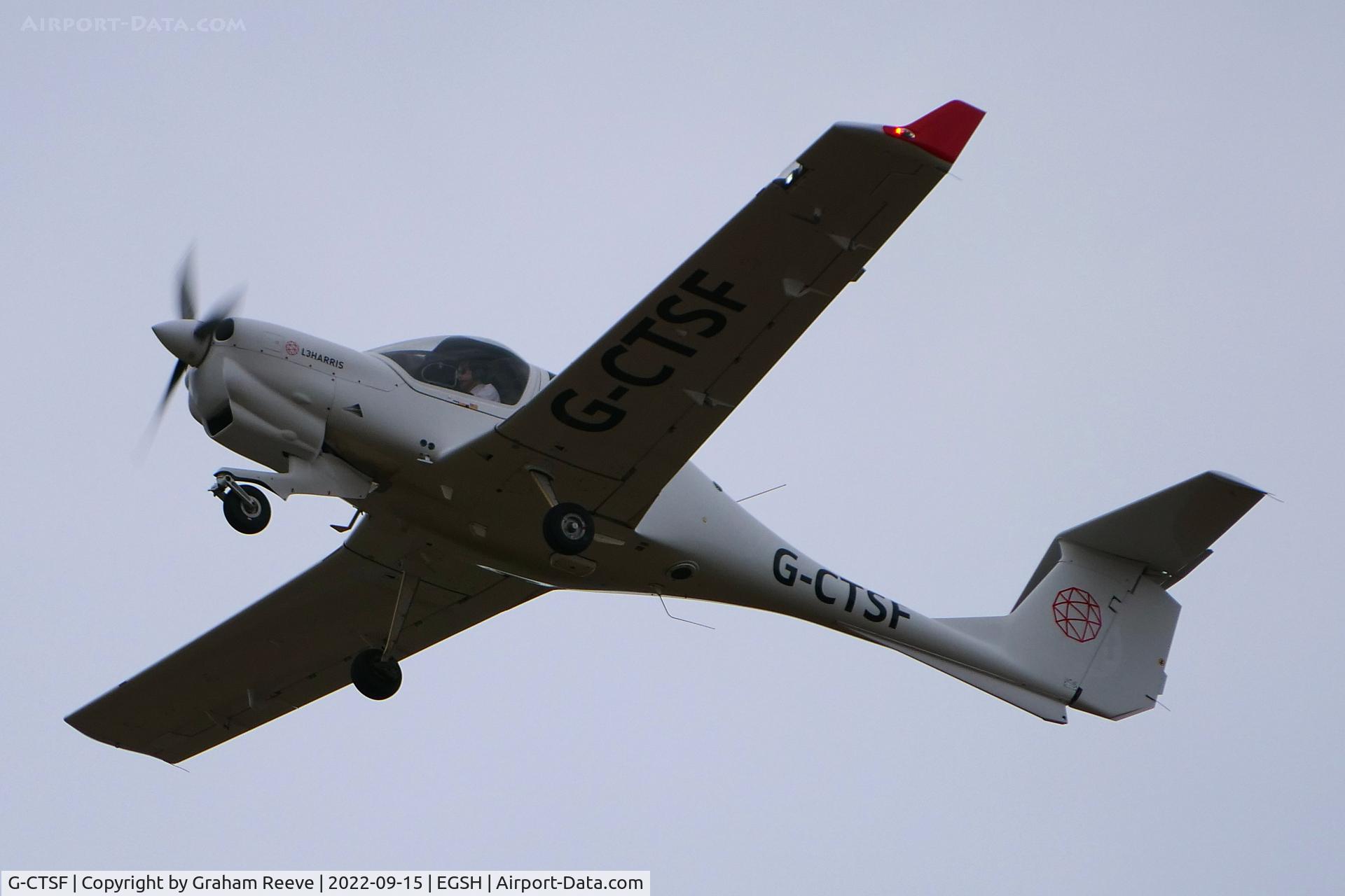 G-CTSF, 2015 Diamond DA-40NG Diamond Star C/N 40.N284, Departing from Norwich.