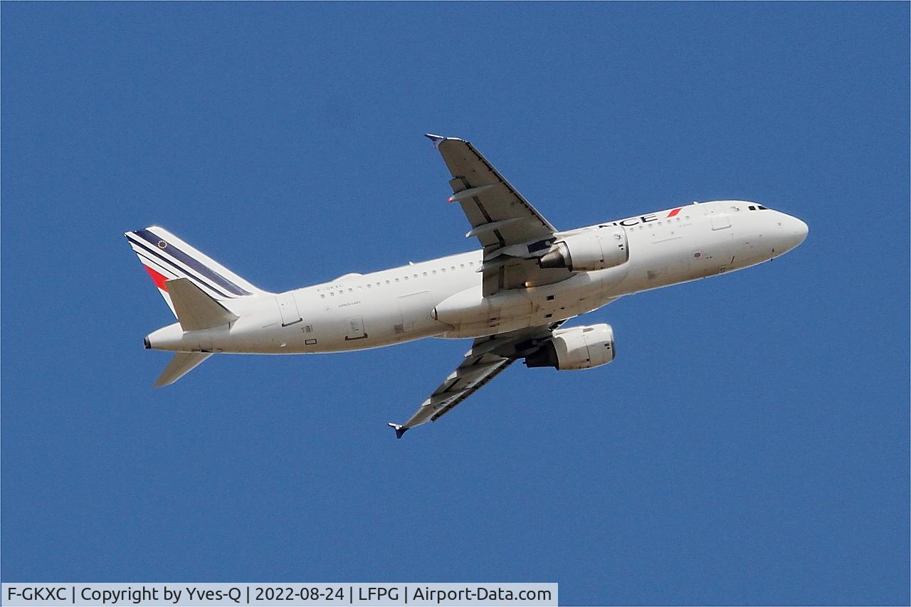 F-GKXC, 2001 Airbus A320-214 C/N 1502, Airbus A320-214, Climbing from rwy 09R, Roissy Charles De Gaulle airport (LFPG-CDG)