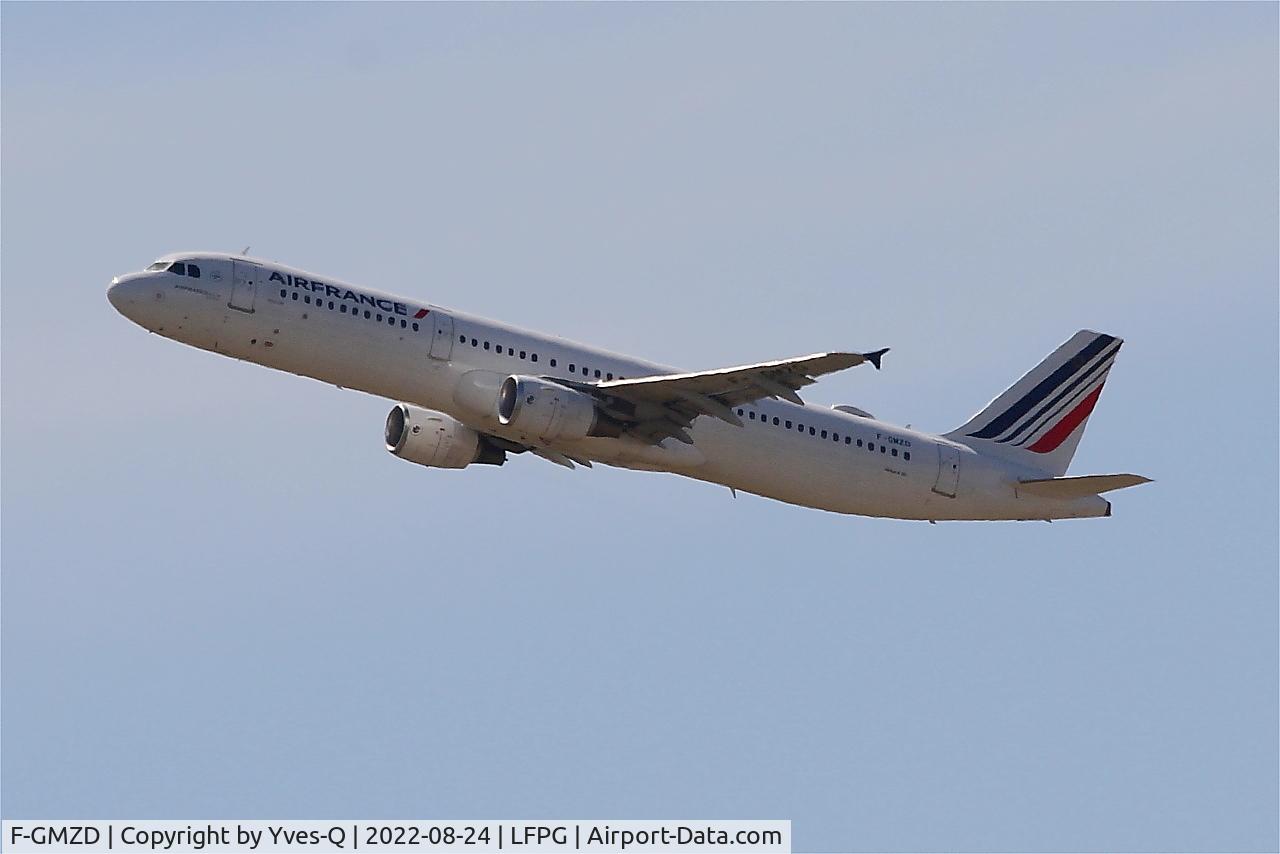 F-GMZD, 1995 Airbus A321-111 C/N 0529, Airbus A321-111, Take off rwy 08L, Roissy Charles De Gaulle airport (LFPG-CDG)