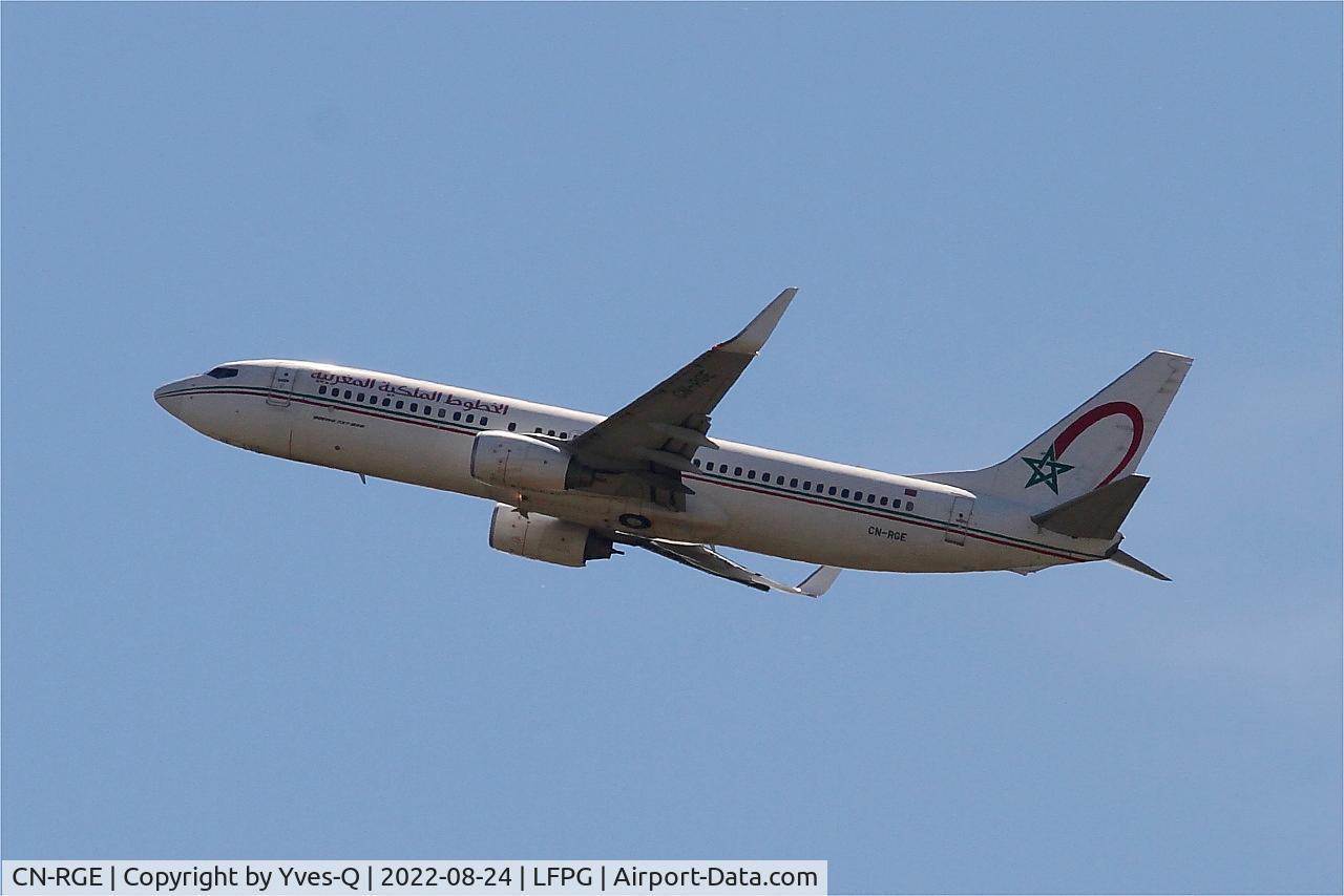 CN-RGE, 2011 Boeing 737-86N C/N 36822, Boeing 737-86N, Take off rwy 08L, Roissy Charles De Gaulle airport (LFPG-CDG)