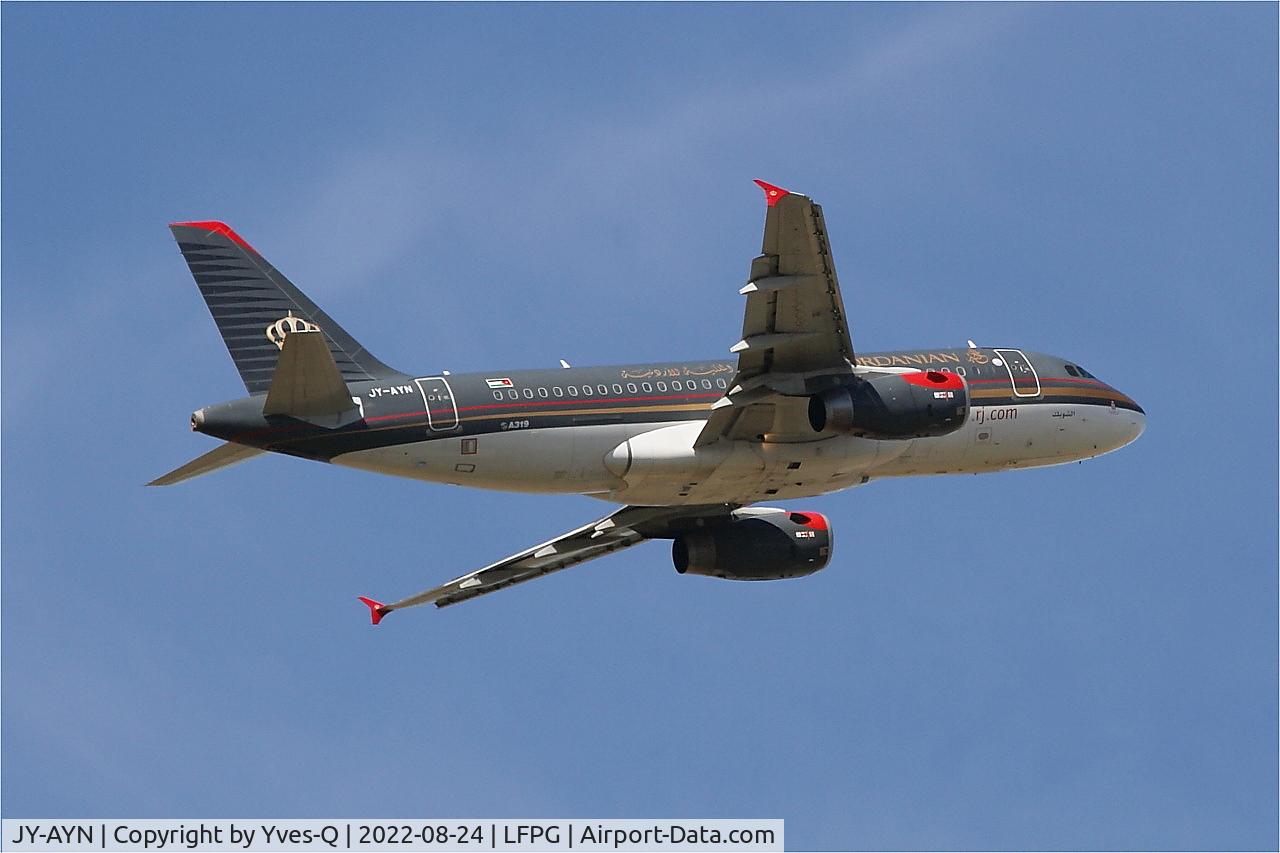 JY-AYN, 2009 Airbus A319-132 C/N 3803, Airbus A319-132, Climbing from rwy 09R, Roissy Charles De Gaulle airport (LFPG-CDG)