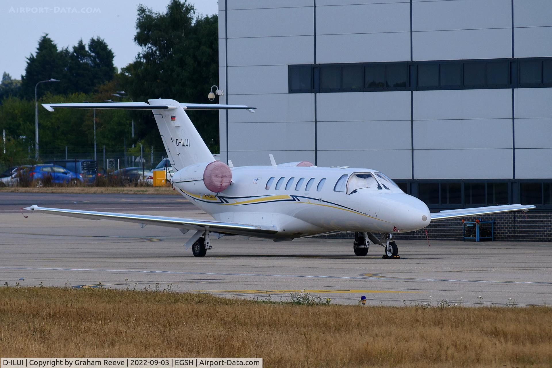 D-ILUI, 2010 Cessna 525A CitationJet CJ2+ C/N 525A-0465, Parked at Norwich.