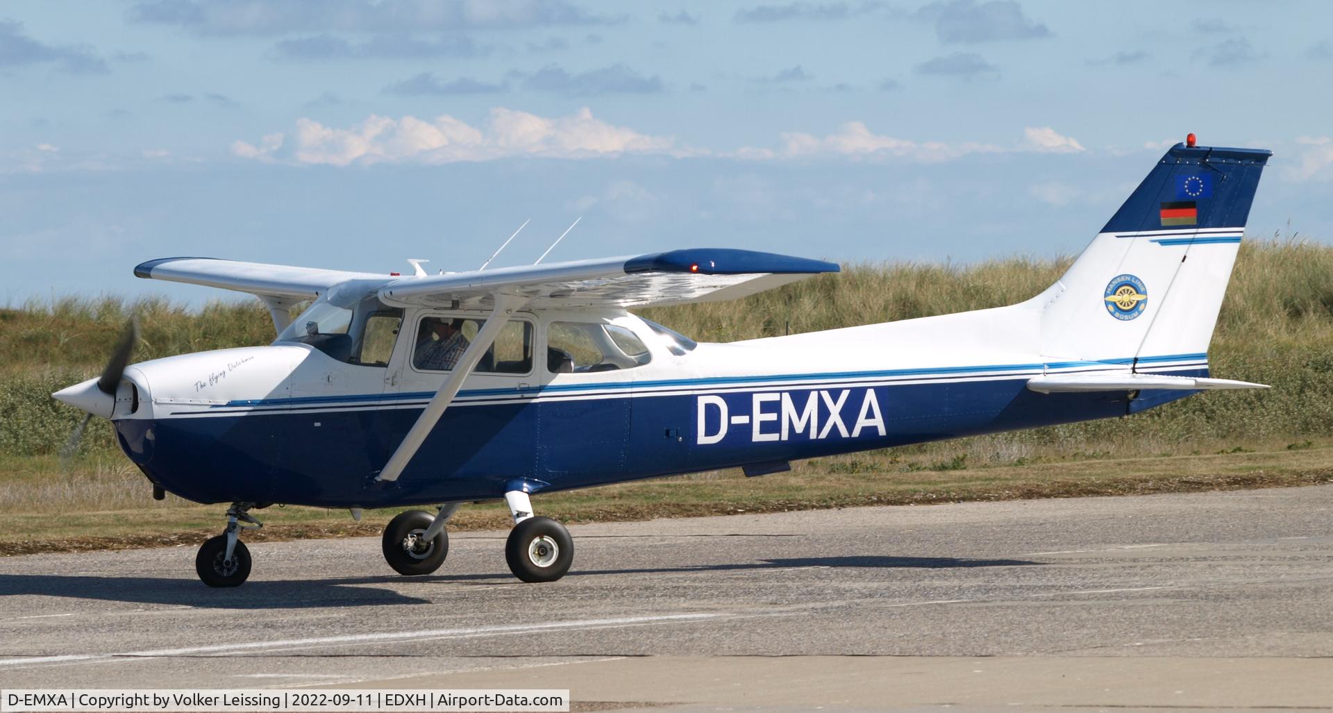 D-EMXA, 1973 Reims Cessna F172 Skyhawk C/N F17201018, leaving runway