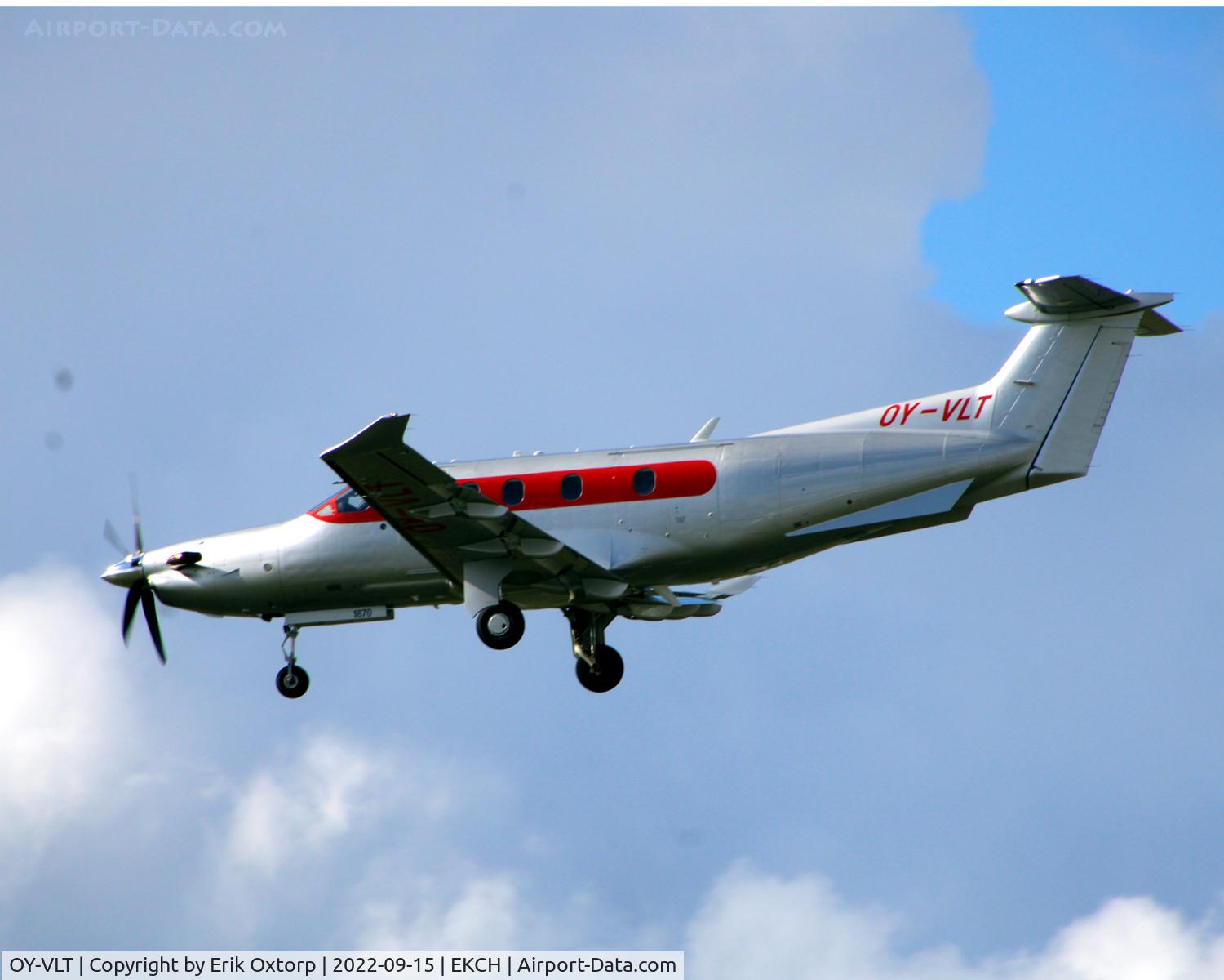 OY-VLT, 2019 Pilatus PC-12/47E C/N 1870, OY-VLT landing rw 22L