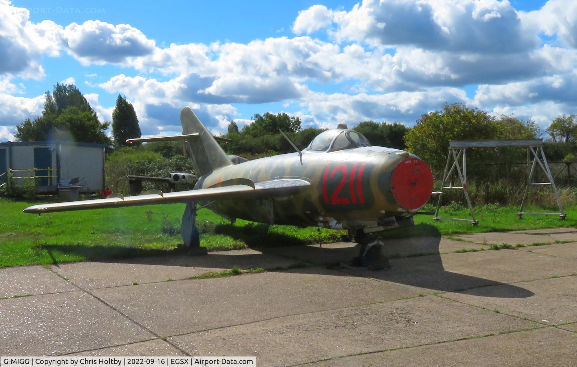 G-MIGG, 1958 PZL-Mielec Lim-5 (MiG-17F) C/N 1C1211, Unfortunately falling into disrepair since its move from Duxford to North Weald.