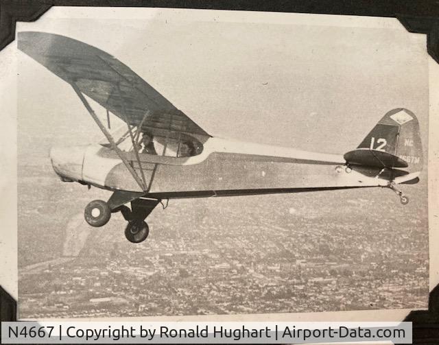 N4667, 1947 Piper PA-11 Cub Special Cub Special C/N Not Given, Dad was a pilot. Usually flew out of El Monte Airport in El Monte, CA. 1940's