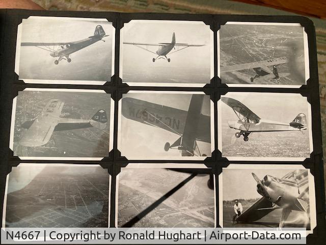 N4667, 1947 Piper PA-11 Cub Special Cub Special C/N Not Given, This is the page in an old photo album of my dad's with the SCORPION TOO. 1940's
