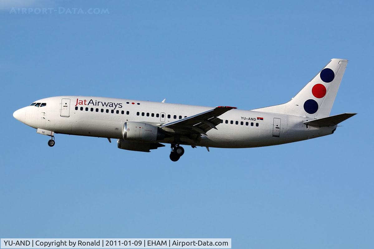YU-AND, 1985 Boeing 737-3H9 C/N 23329/1134, at spl