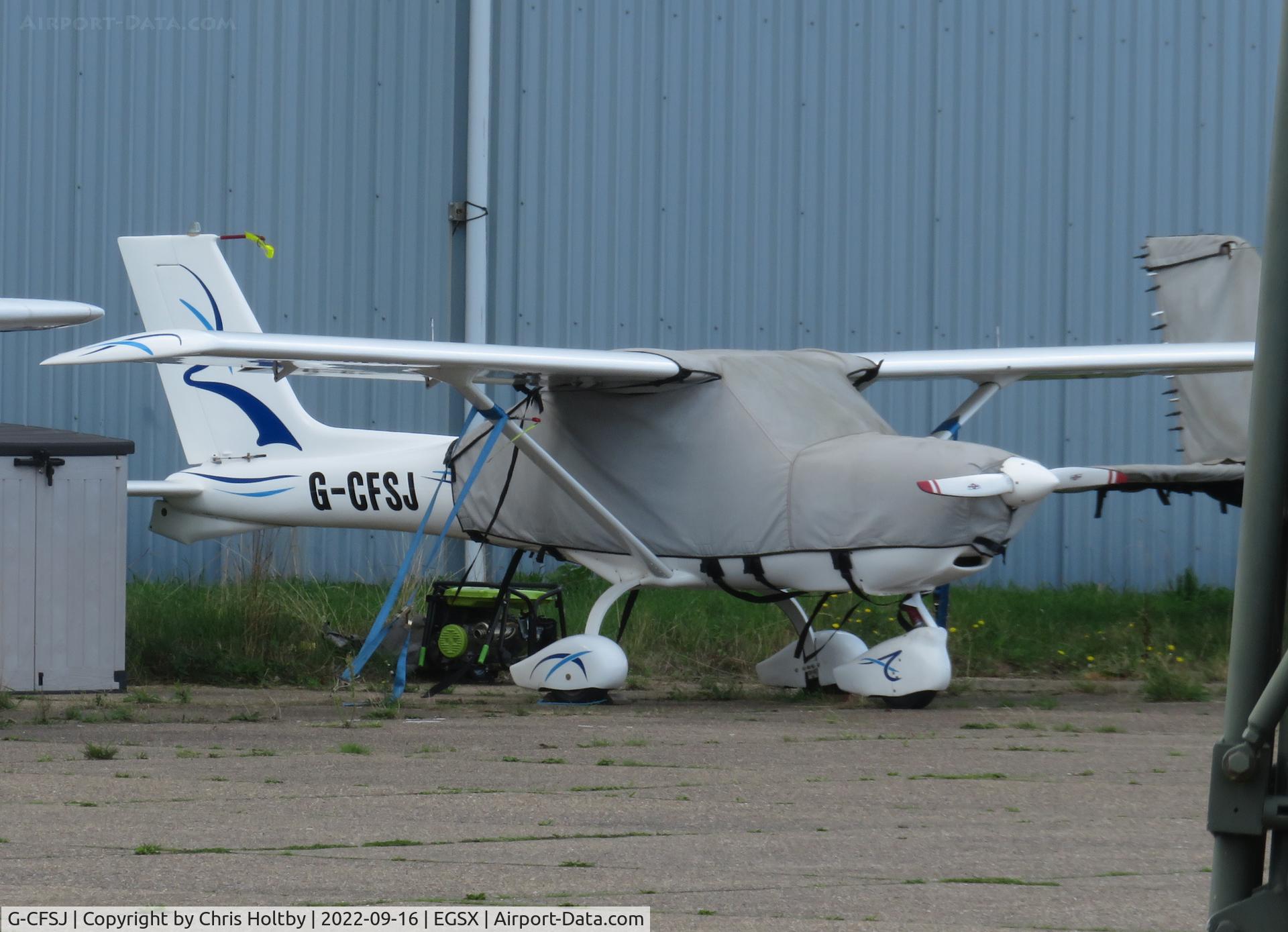 G-CFSJ, 2009 Jabiru J160 C/N LAA 346-14838, Parked outside the hangar at North Weald, Essex