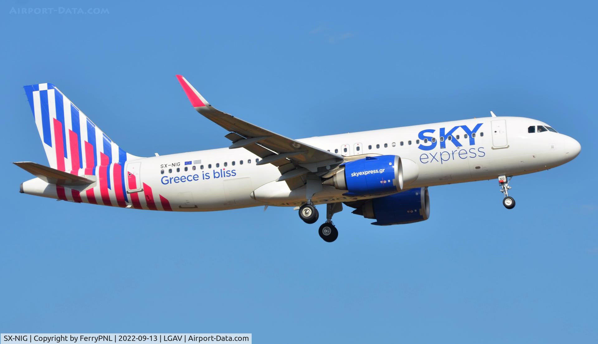 SX-NIG, 2020 Airbus A320-251N C/N 9456, Sky Express A320N landing