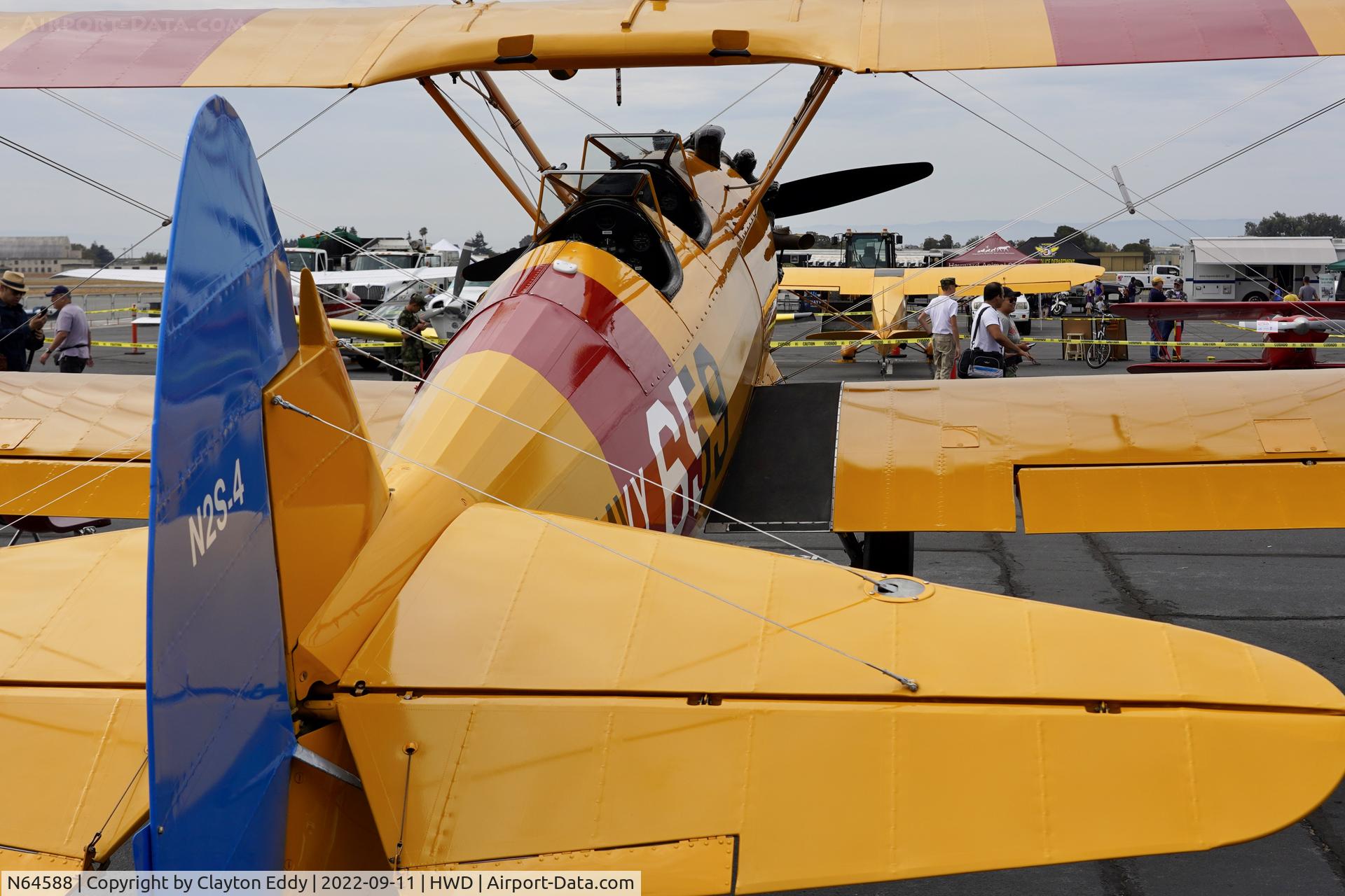 N64588, 1943 Boeing A75L3 C/N 75-4906, Hayward airport open house in California 2022.