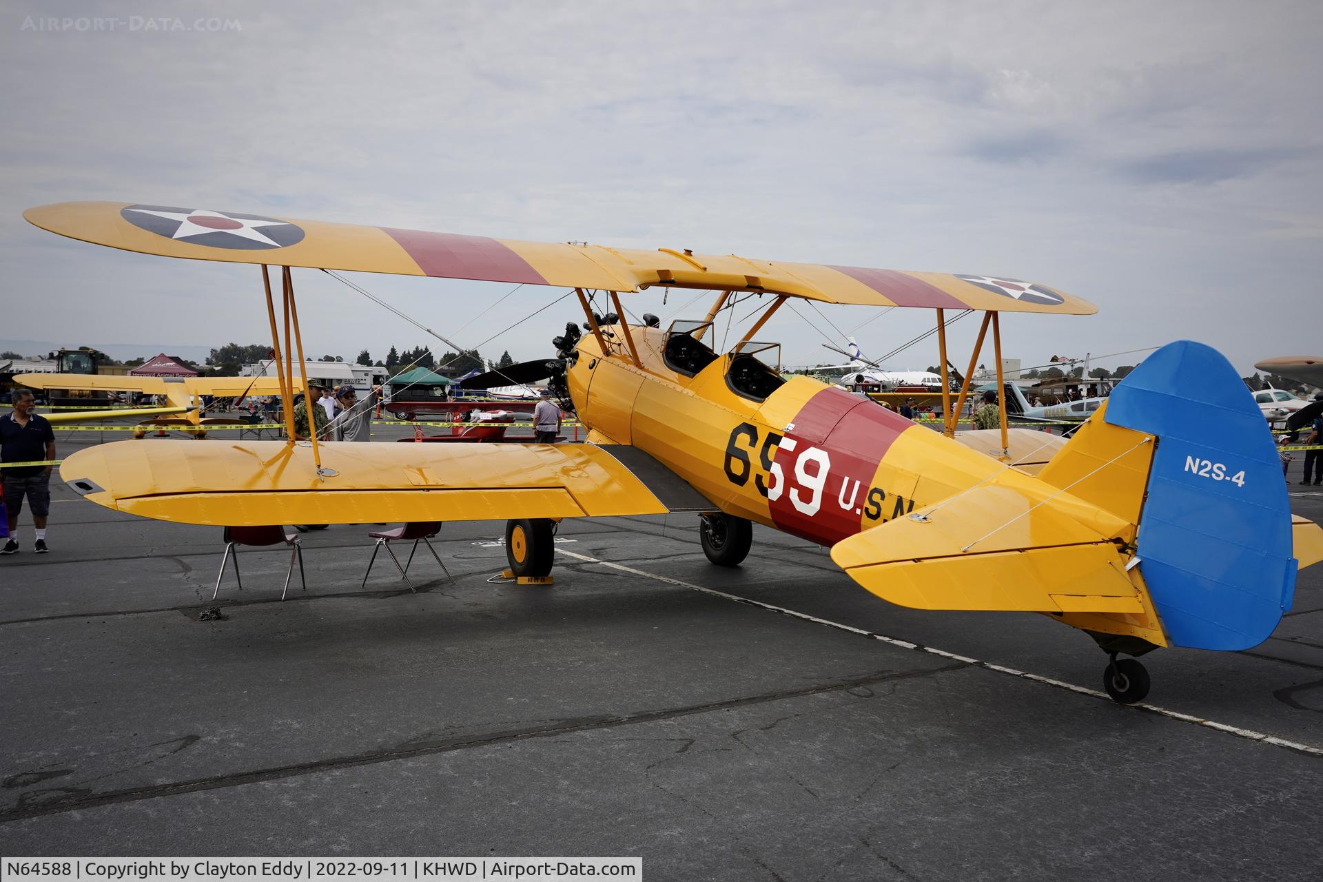 N64588, 1943 Boeing A75L3 C/N 75-4906, Hayward airport open house in California 2022.