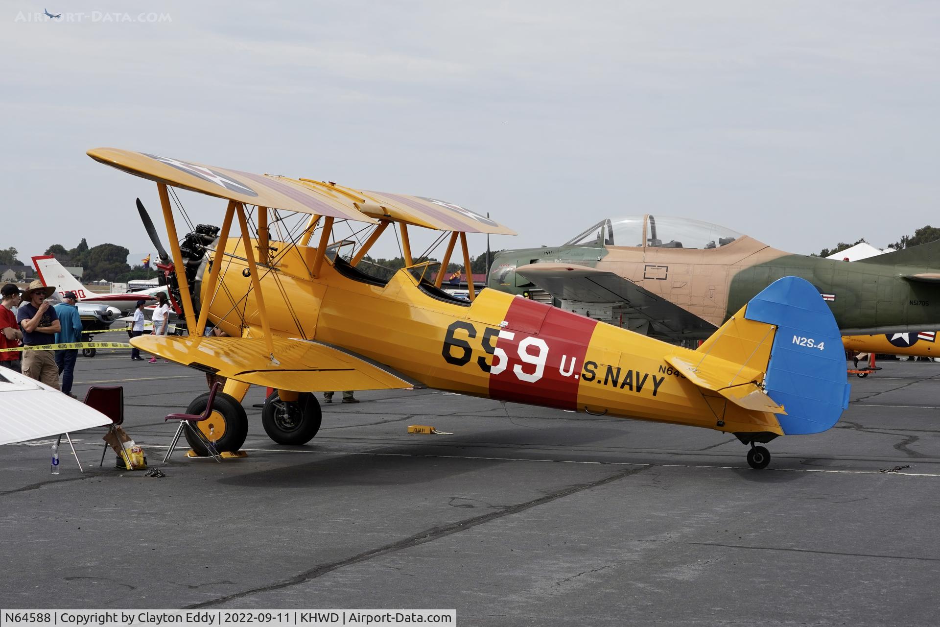 N64588, 1943 Boeing A75L3 C/N 75-4906, Hayward airport open house in California 2022.