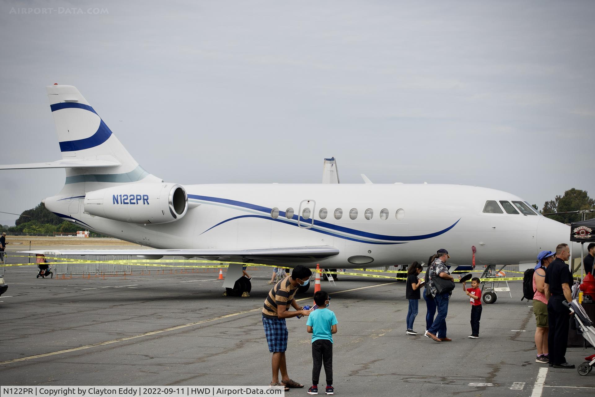 N122PR, 1998 Dassault Falcon 2000 C/N 57, Hayward Airport open house in California 2022.
