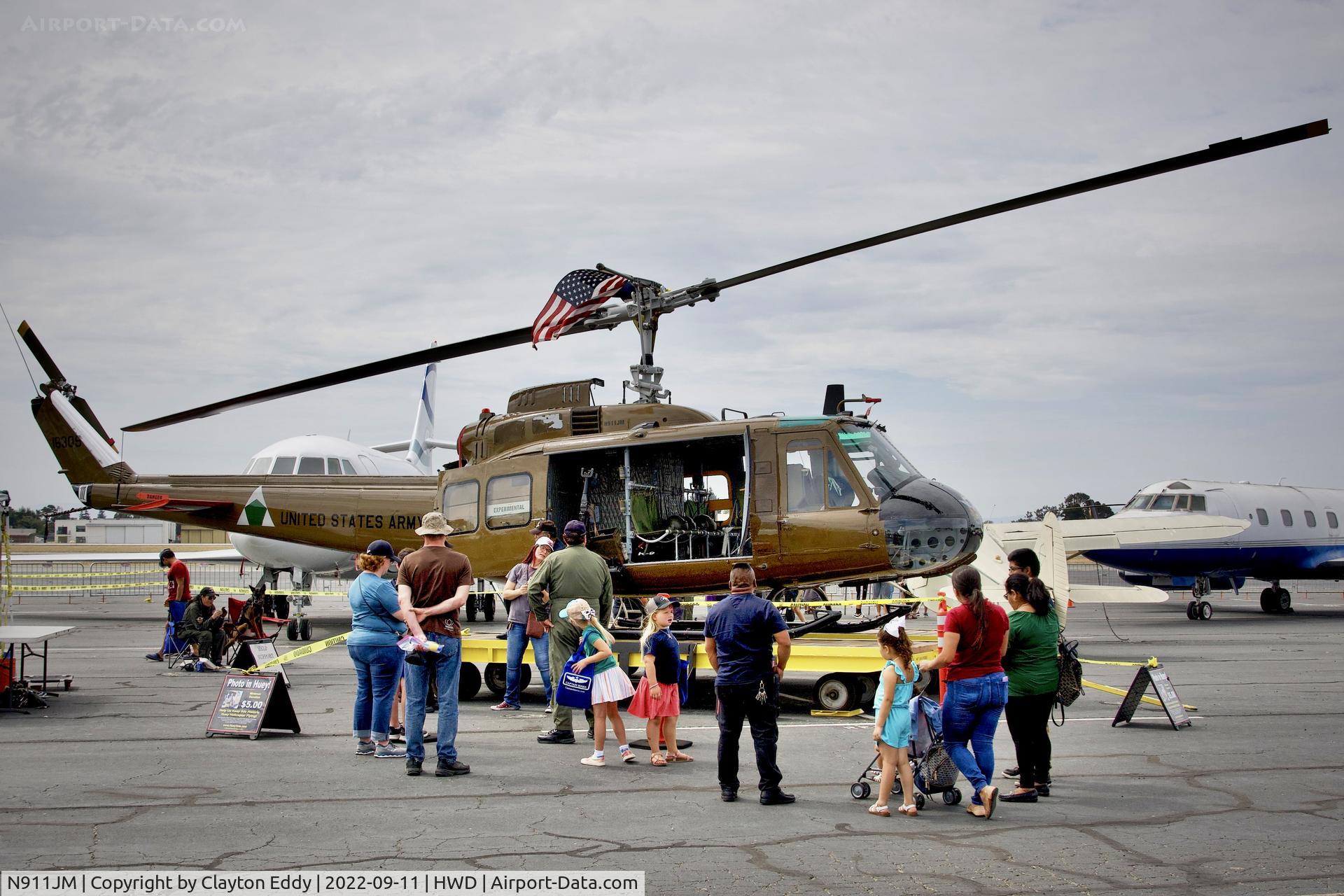 N911JM, 1965 Bell UH-1H C/N 65-09870, Hayward airport open house in California 2022.