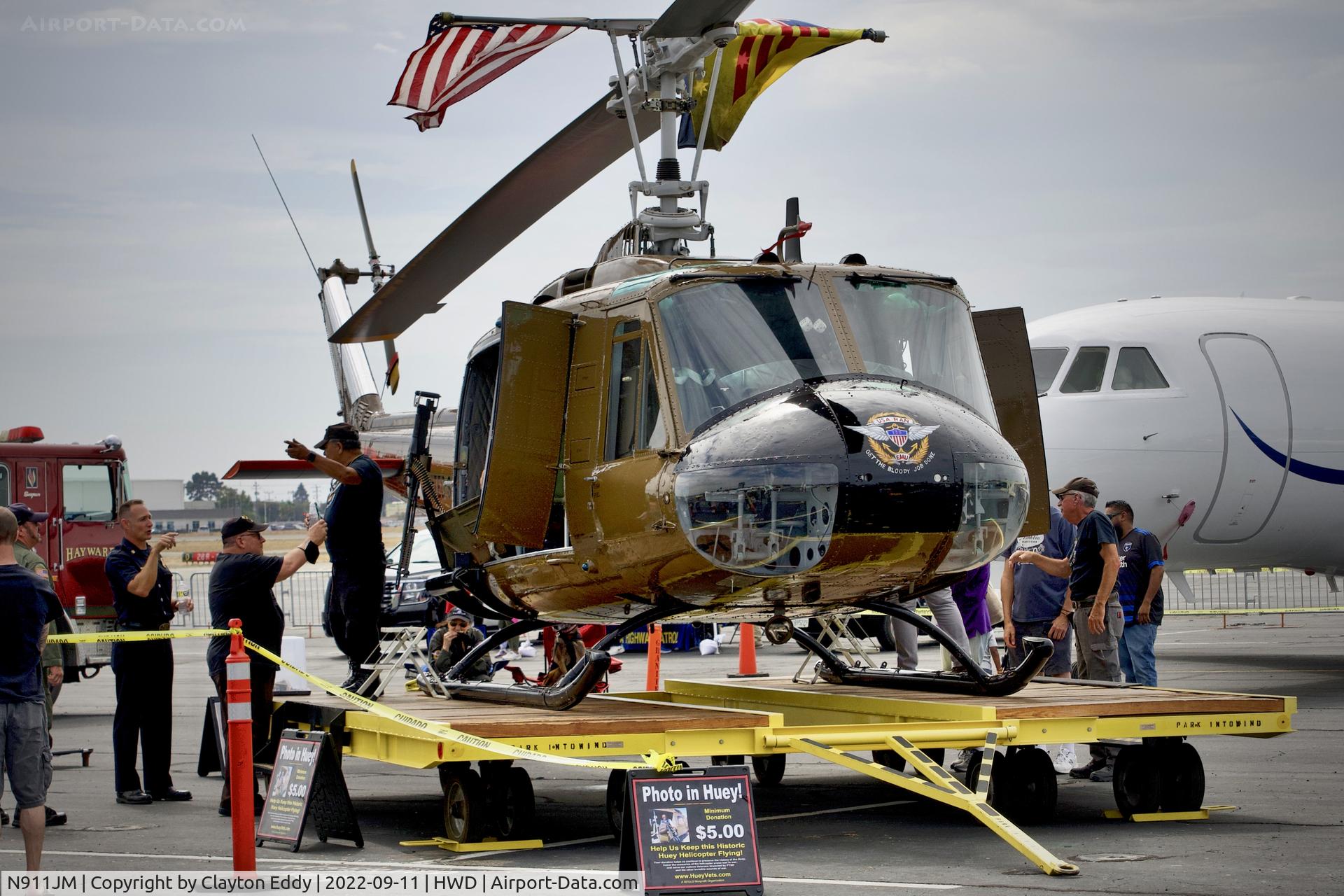 N911JM, 1965 Bell UH-1H C/N 65-09870, Hayward airport open house. California 2022.