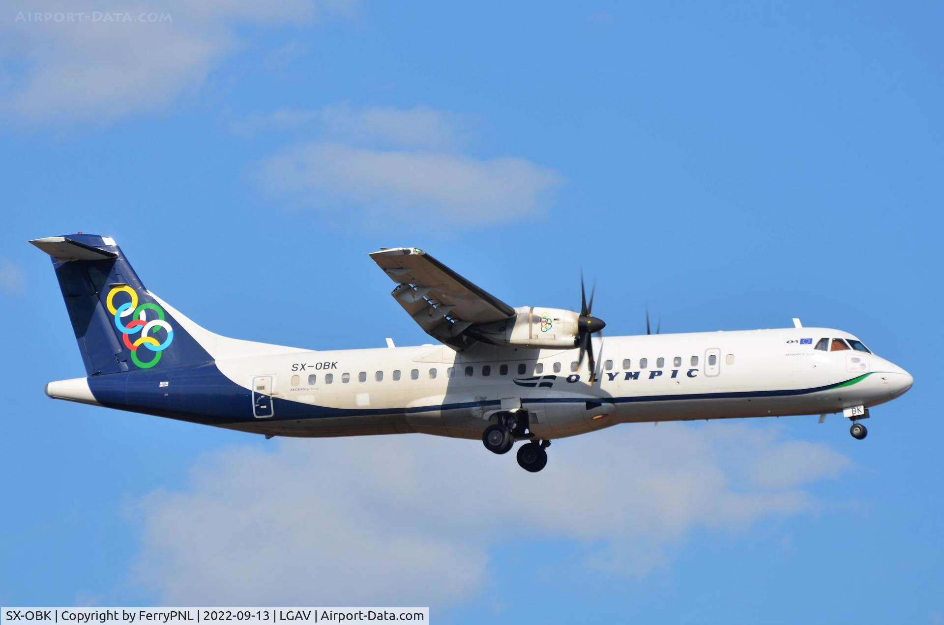 SX-OBK, 2012 ATR 72-600 C/N 1020, Olympic ATR72 in full colors