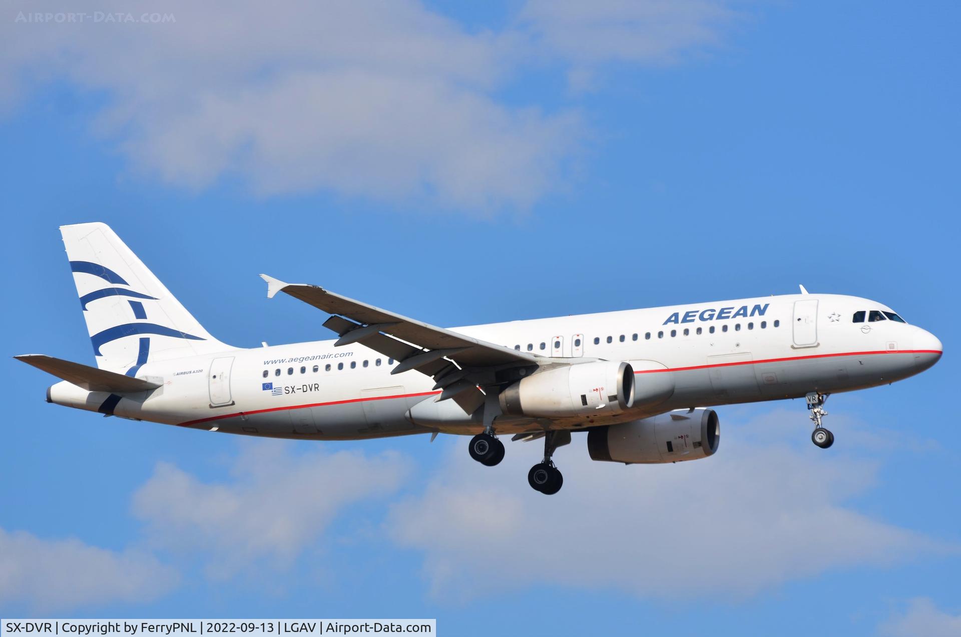 SX-DVR, 2008 Airbus A320-232 C/N 3714, Aegean A320 in old outfit