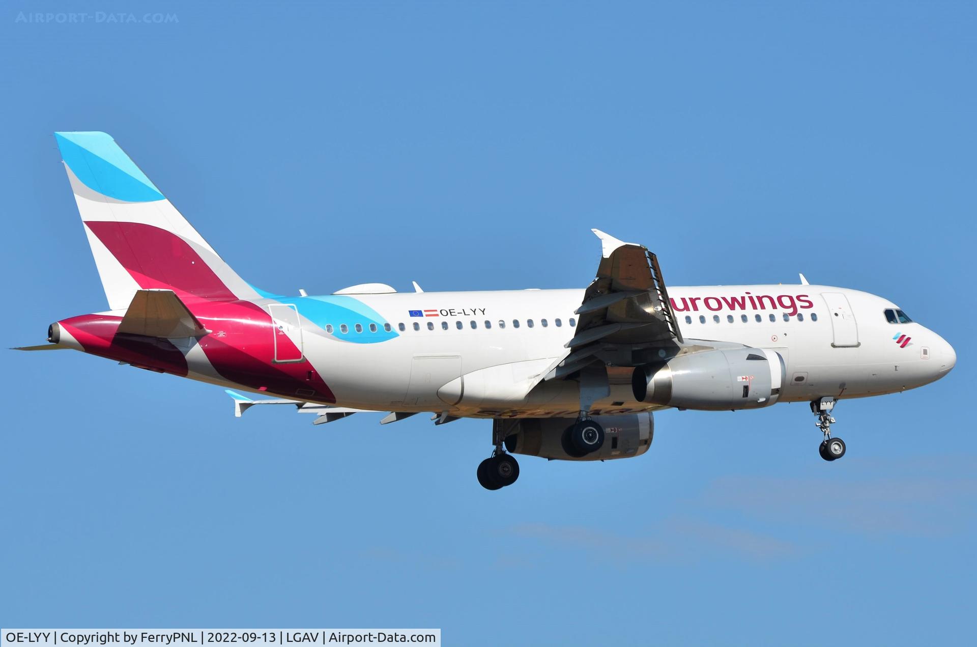 OE-LYY, 2010 Airbus A319-132 C/N 4256, Eurowings A319 landing