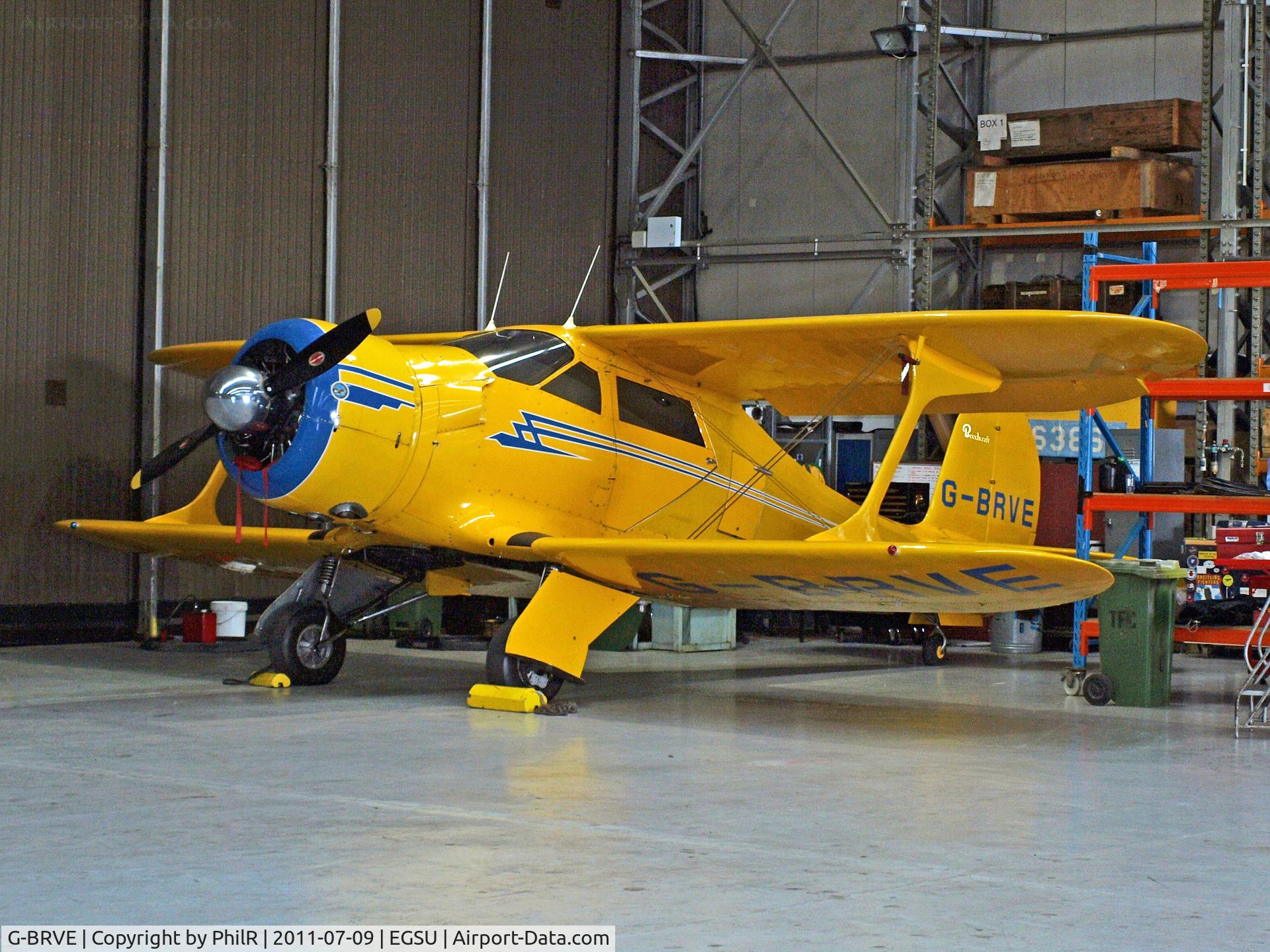 G-BRVE, 1945 Beech D17S Staggerwing C/N 6701, Beech Staggerwing G-BRVE Flying Legends Duxford