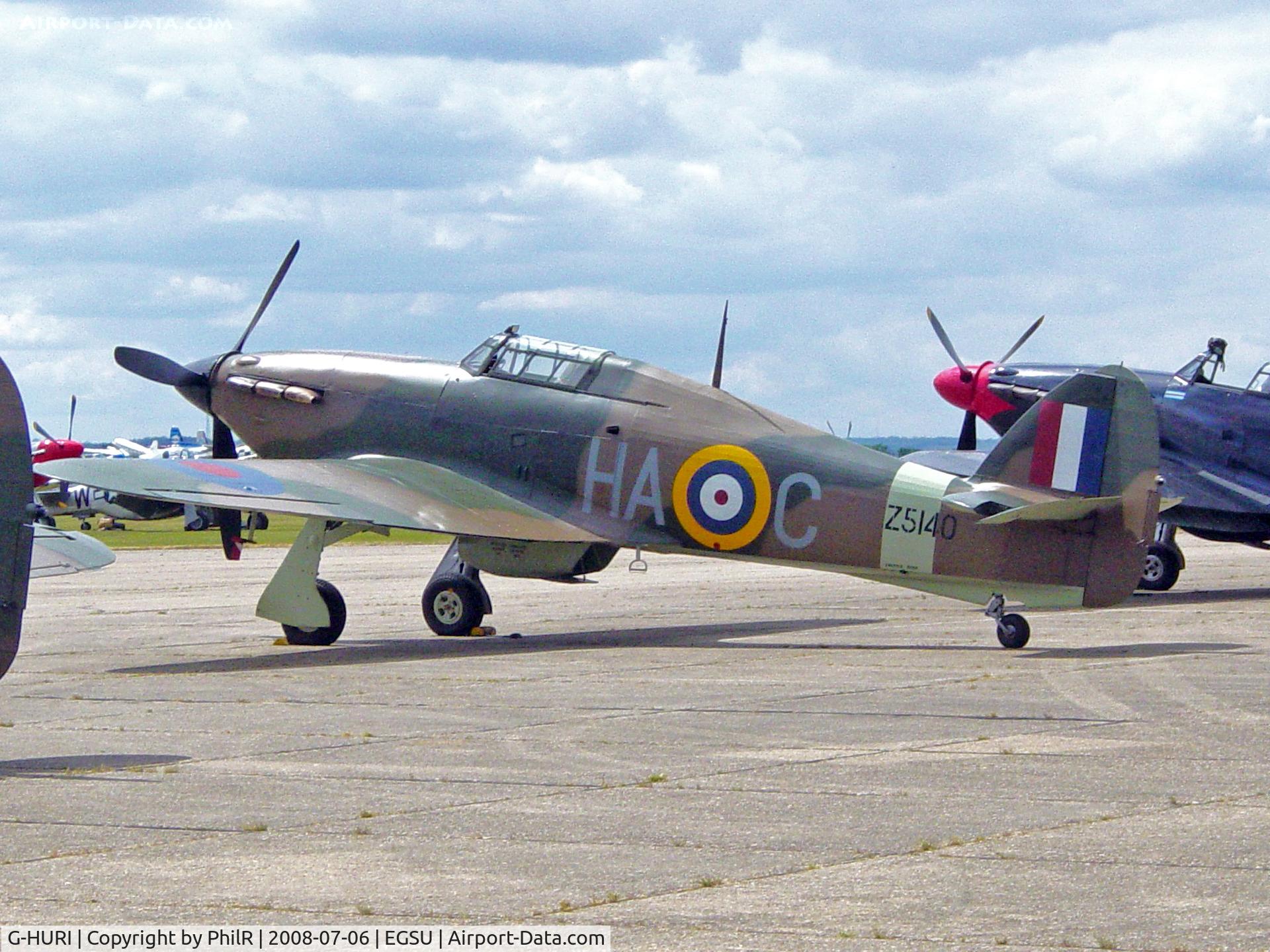 G-HURI, 1942 Hawker (CCF) Hurricane Mk12A C/N 72036, Z5140 (G-HURI) 1942 Hawker (CCF) Hurricane XIIA Flying Legends Duxford
