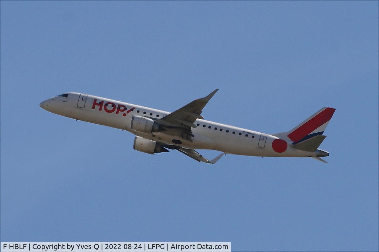 F-HBLF, 2008 Embraer 190AR (ERJ-190-100IGW) C/N 19000158, Embraer 190AR, Climbing rwy 08L, Roissy Charles De Gaulle airport (LFPG-CDG)