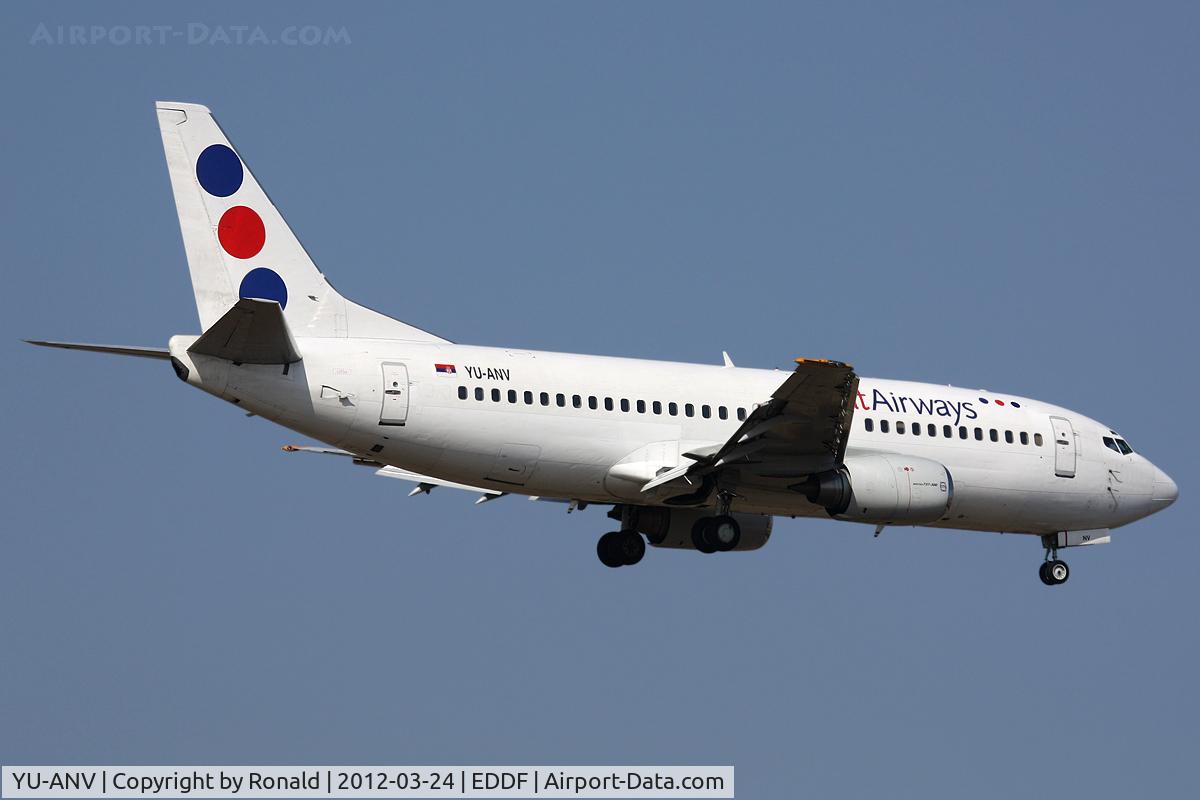 YU-ANV, 1988 Boeing 737-3H9 C/N 24140, at fra