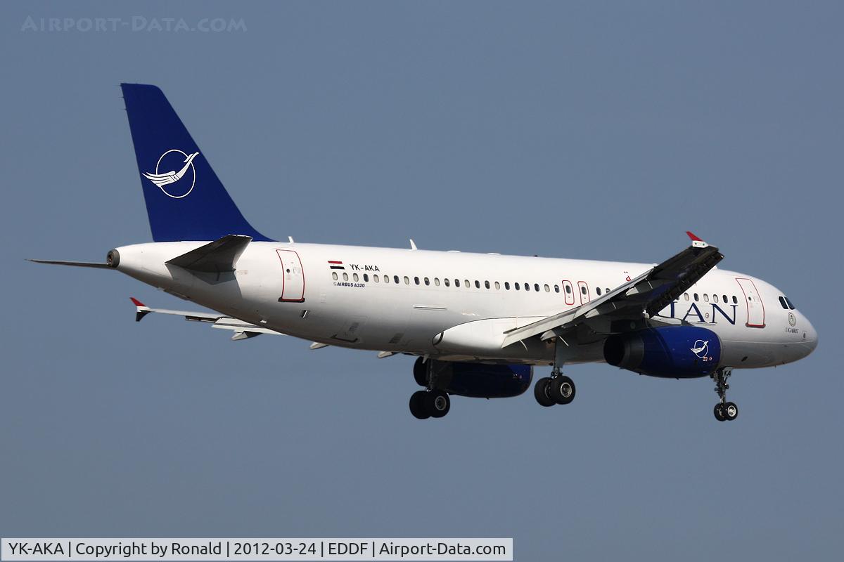 YK-AKA, 1998 Airbus A320-232 C/N 886, at fra