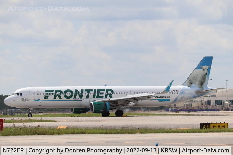 N722FR, 2018 Airbus A321-211 C/N 8579, Frontier Flight 1743 arrives on Runway 6 at Southwest Florida International Airport following flight from Cincinnati/Northern Kentucky International Airport
KEYWORDS