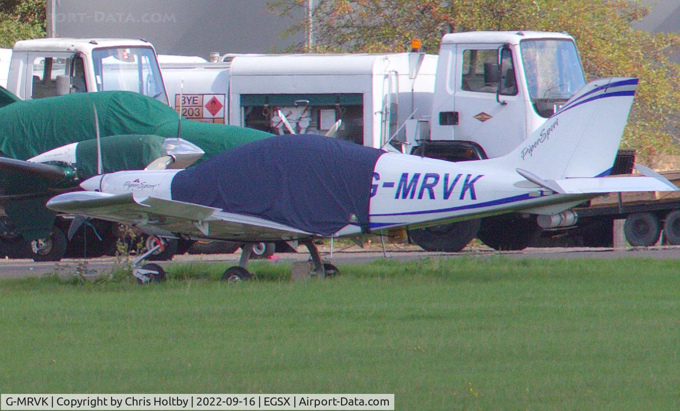 G-MRVK, 2010 SportCruiser Piper Sport C/N P1001041, Parked at North Weald outside the Vintage Aero hangar