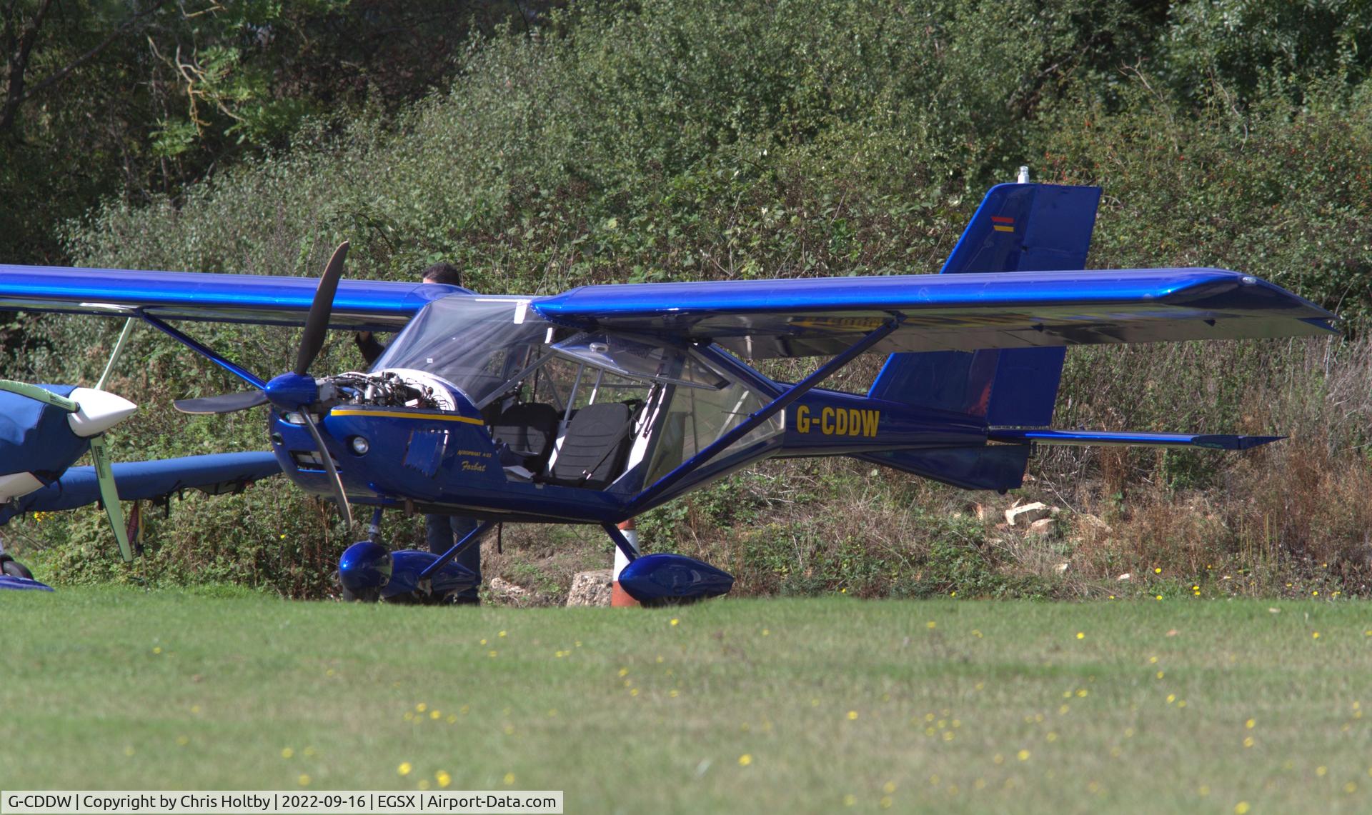 G-CDDW, 2004 Aeroprakt A-22 Foxbat C/N PFA 317-14261, Undergoing maintenance at North Weald, Essex