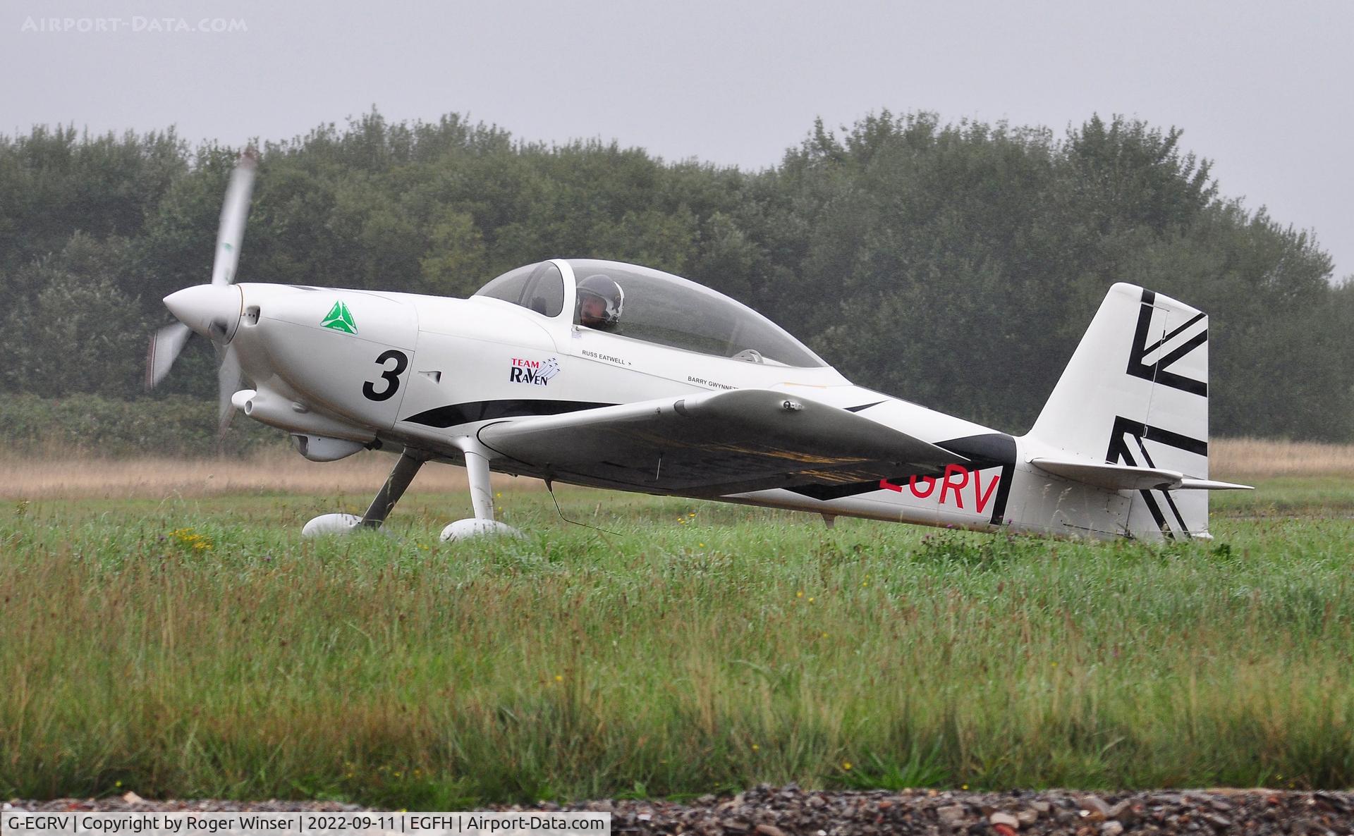 G-EGRV, 2007 Vans RV-8 C/N PFA 303-13639, Raven 3 of Team Raven returning to base.