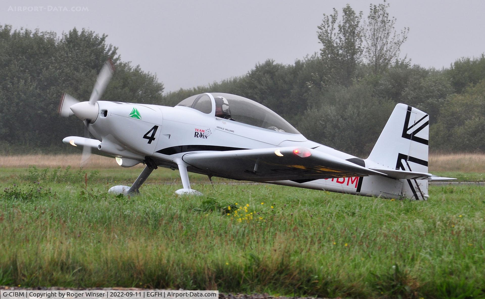 G-CIBM, 2013 Vans RV-8 C/N LAA 303-15083, Raven 4 of Team Raven returning to base.