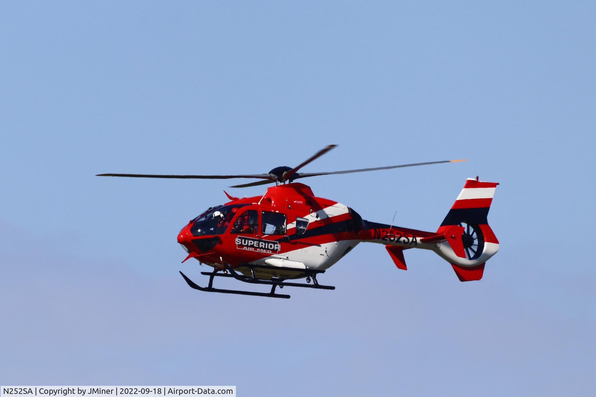 N252SA, 2008 Eurocopter EC-135P-2+ C/N 0707, Landing at Advocate Sherman Hospital in Elgin IL.