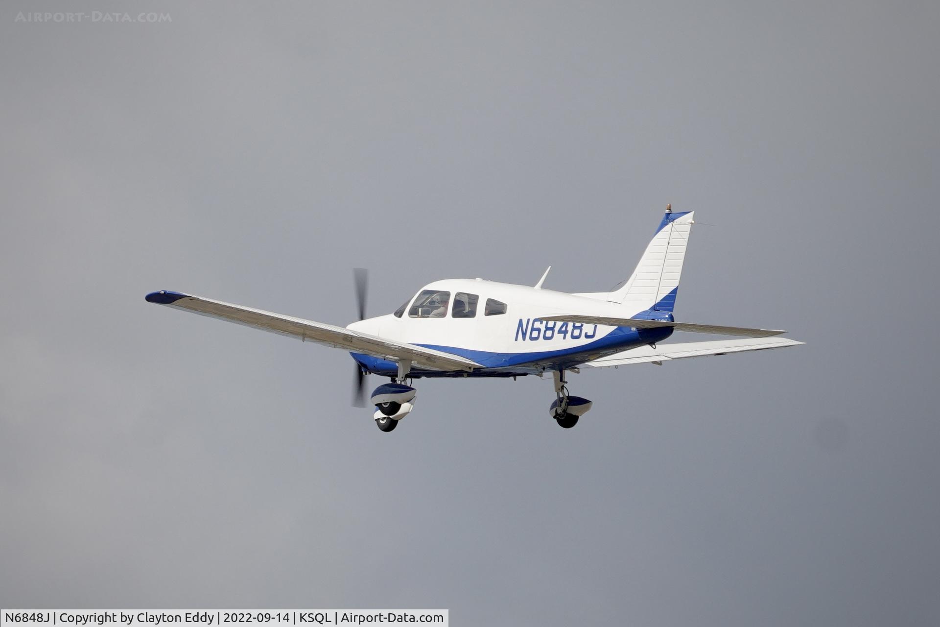 N6848J, 1976 Piper PA-28-181 Archer II C/N 28-7690409, San Carlos Airport in California 2022.