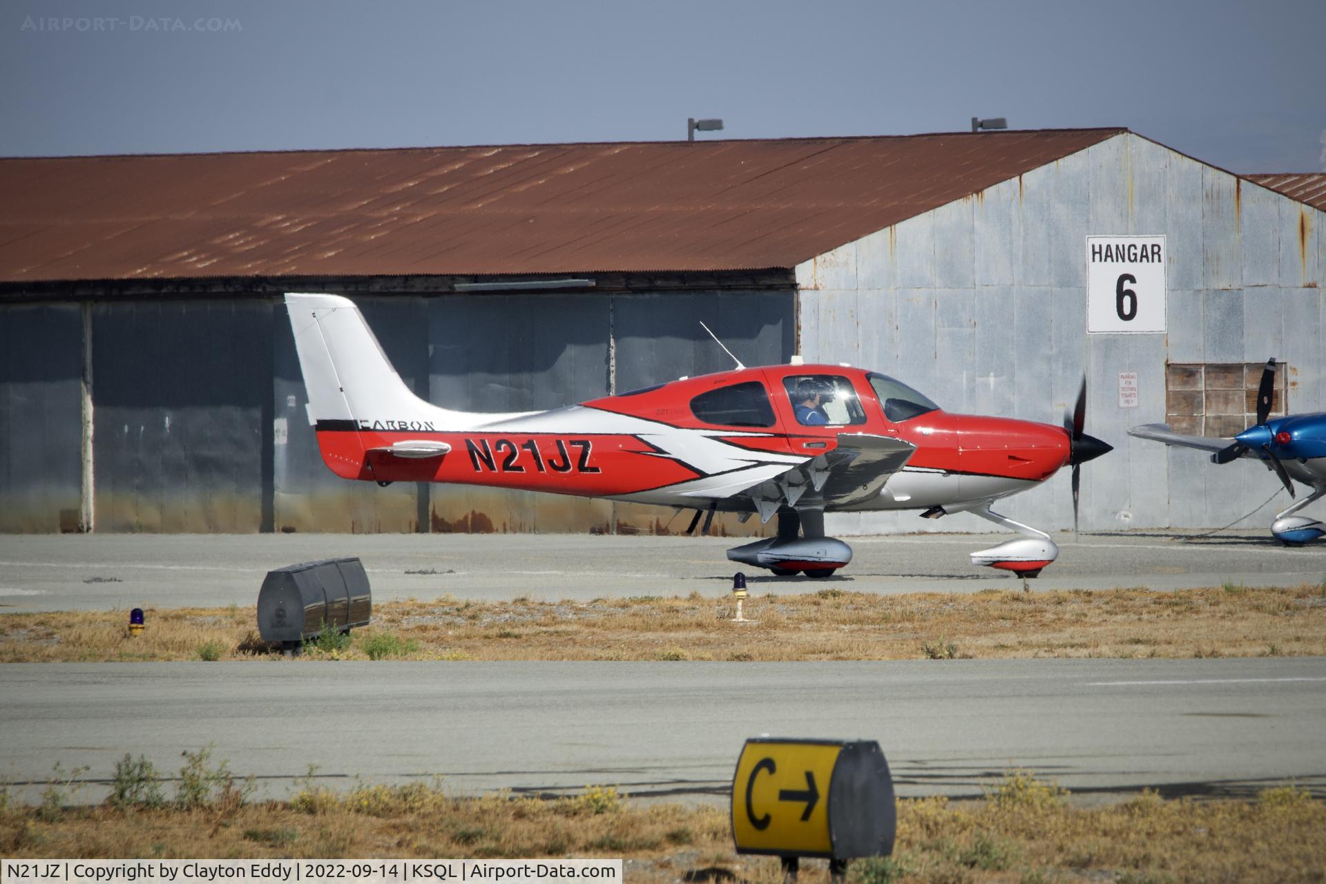 N21JZ, 2019 Cirrus SR22-G6 Turbo C/N 1907, San Carlos Airport in California 2022.