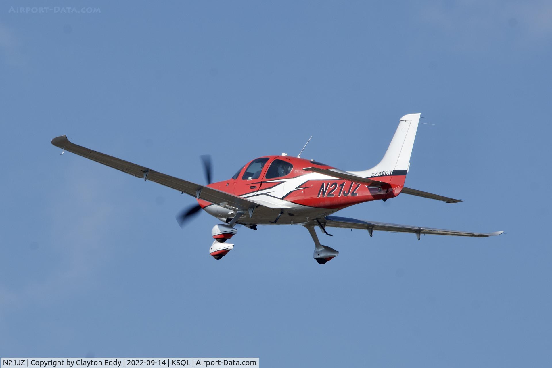 N21JZ, 2019 Cirrus SR22-G6 Turbo C/N 1907, San Carlos Airport in California 2022.