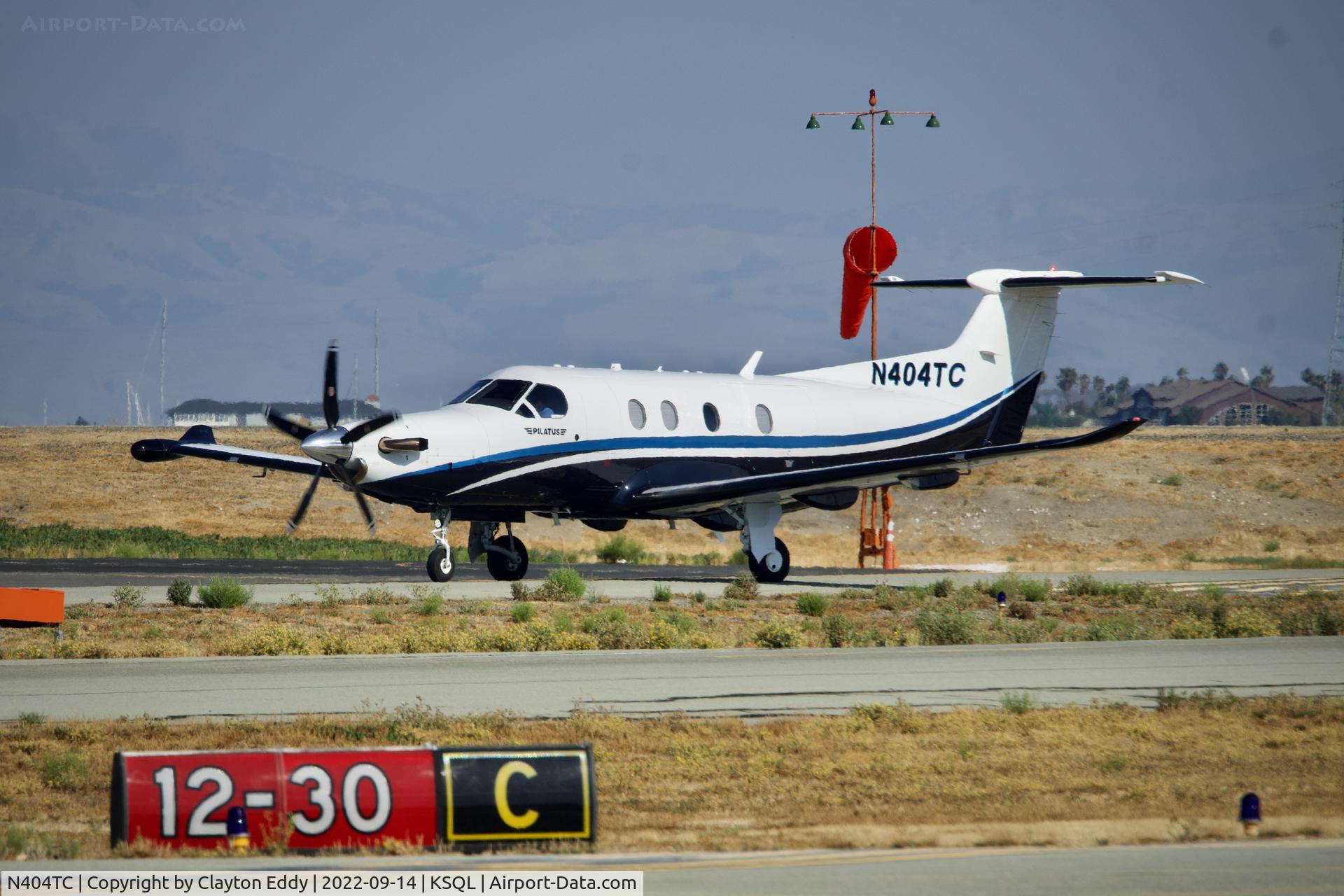 N404TC, 2017 Pilatus PC-12/47E C/N 1743, San Carlos Airport in California 2022.