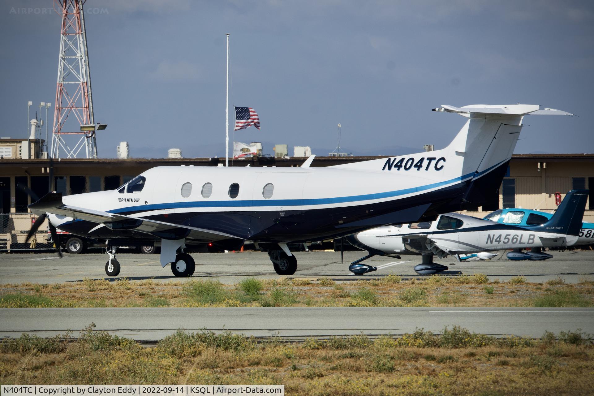 N404TC, 2017 Pilatus PC-12/47E C/N 1743, San Carlos Airport in California 2022.