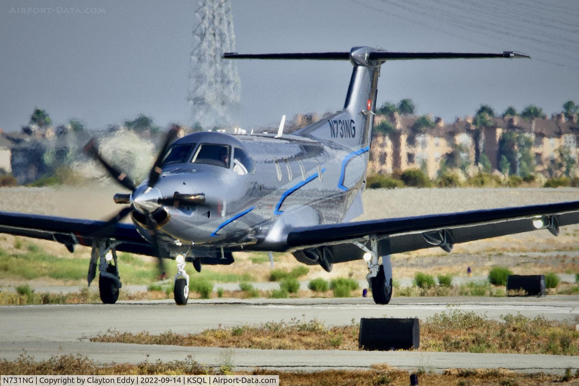 N731NG, 2017 Pilatus PC-12/47E C/N 1731, San Carlos Airport in California 2022.