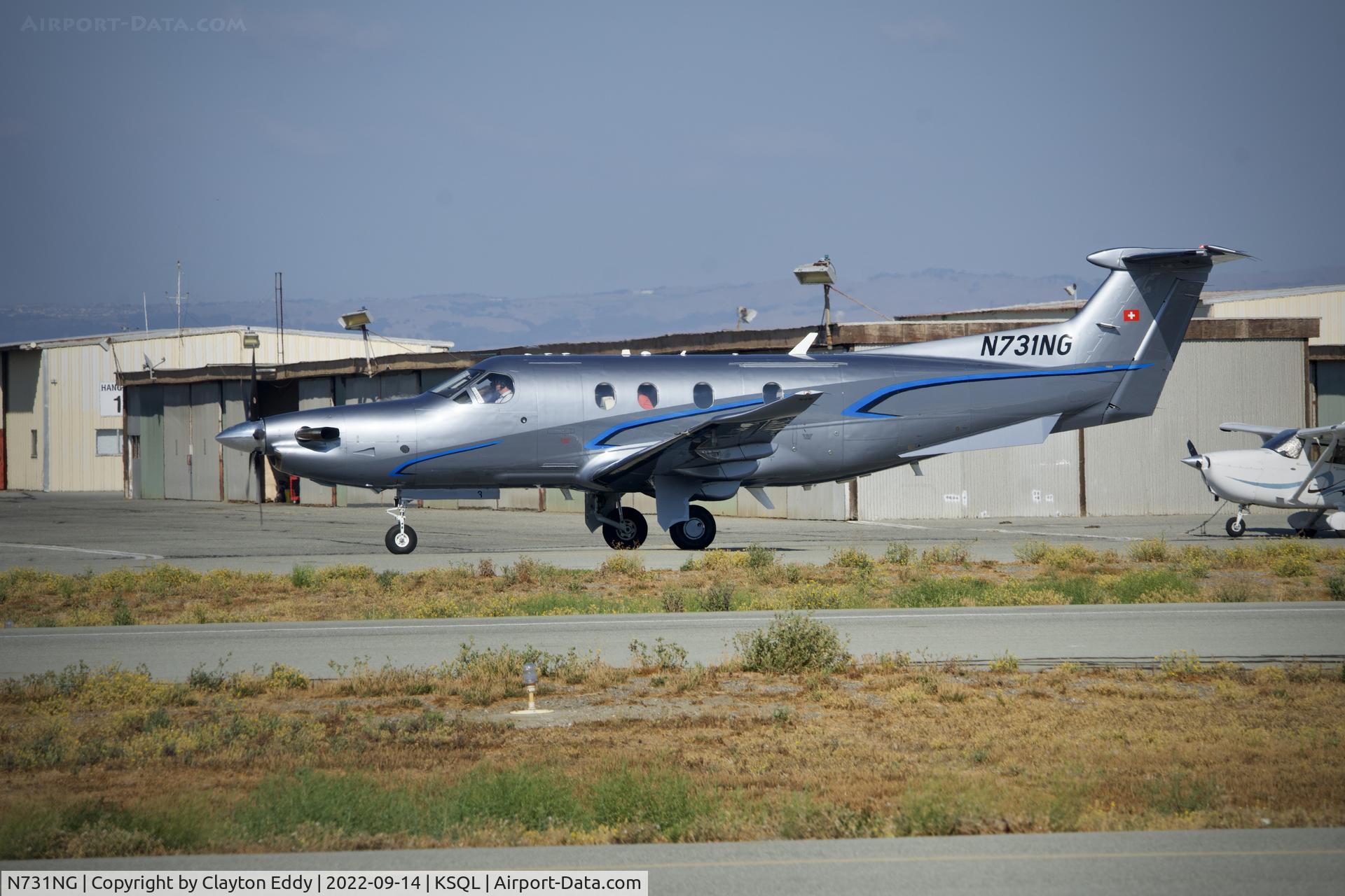 N731NG, 2017 Pilatus PC-12/47E C/N 1731, San Carlos Airport California 2022.