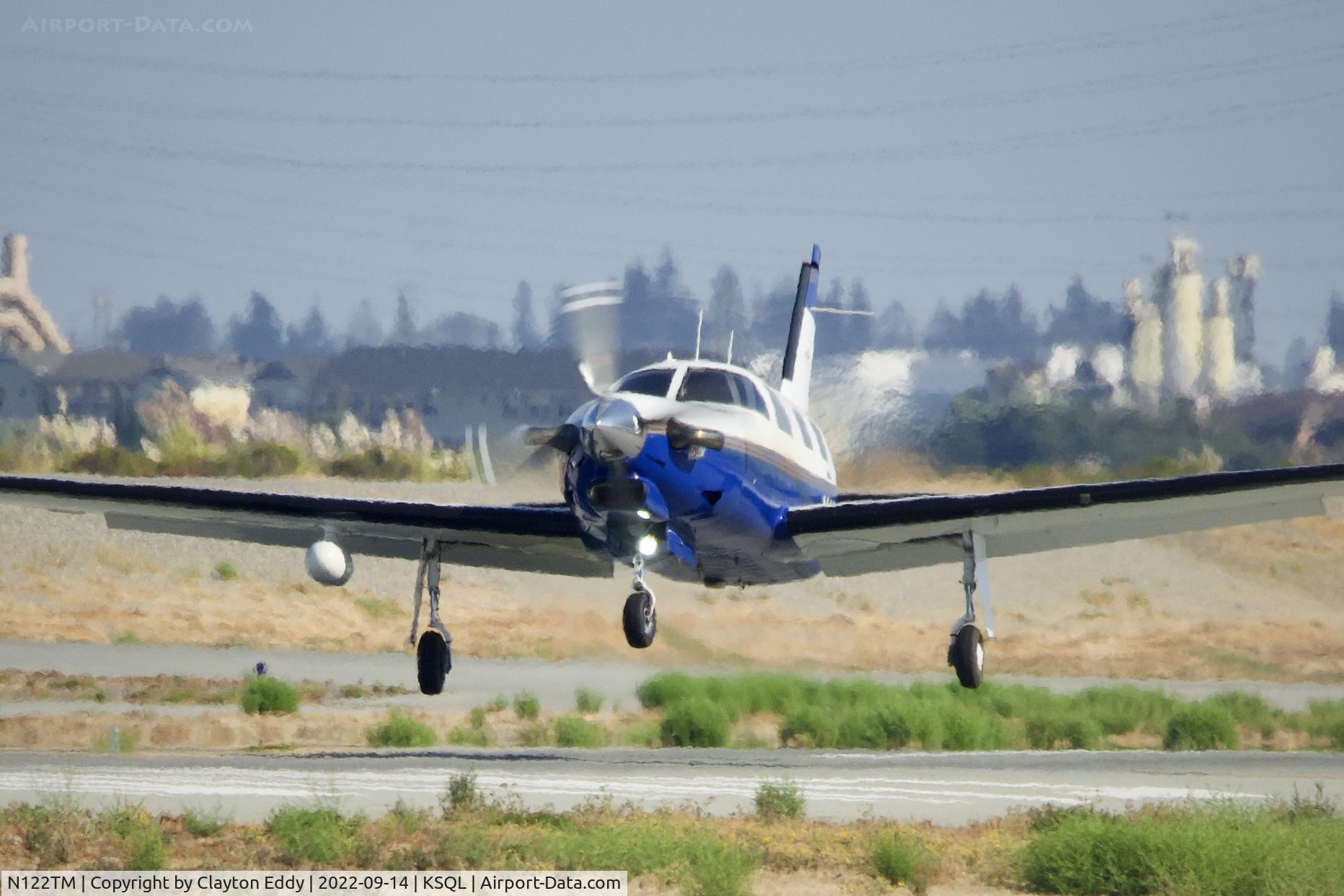 N122TM, 1998 Piper PA-46-350P Malibu Mirage C/N 4636161, San Carlos Airport in California 2022.