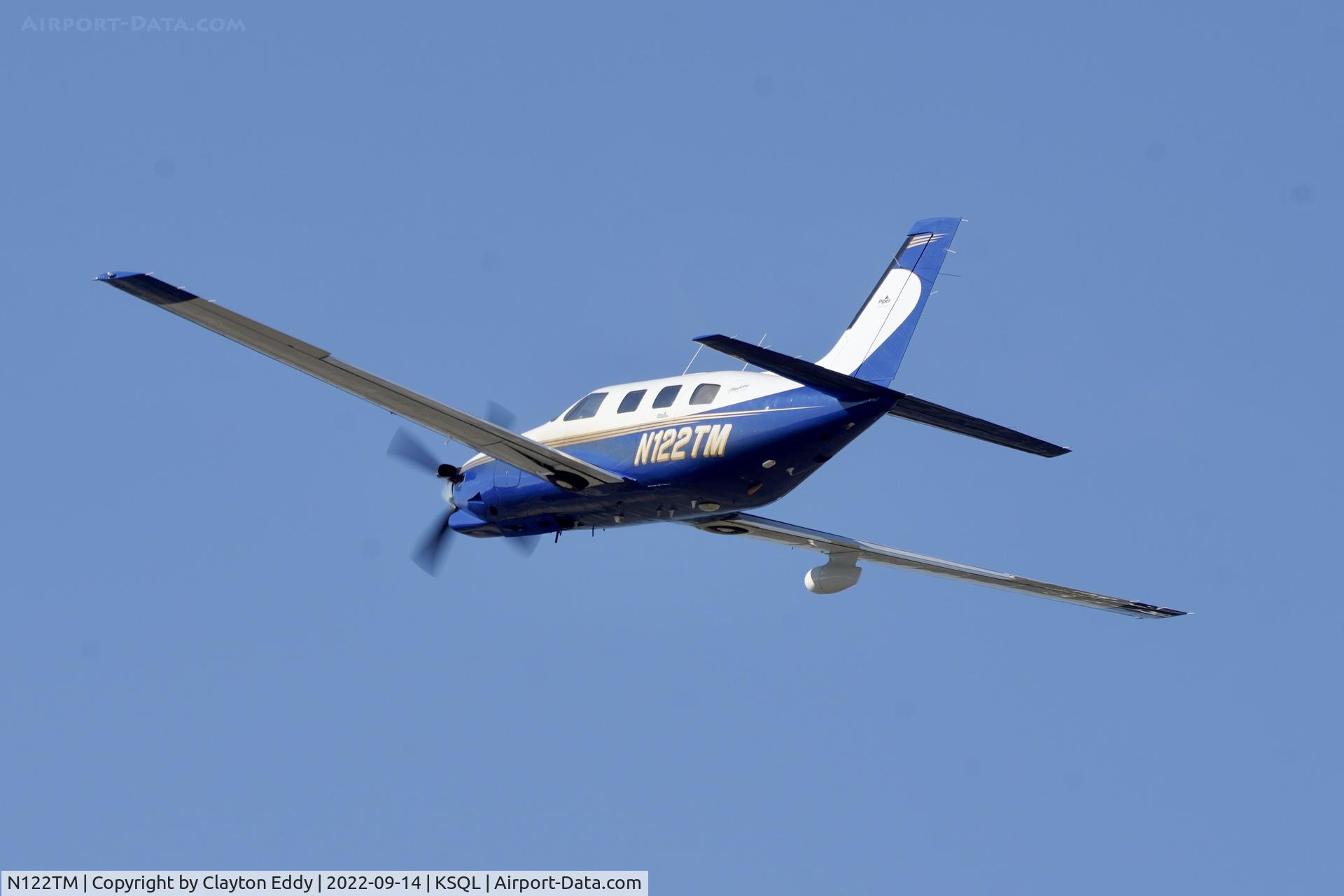 N122TM, 1998 Piper PA-46-350P Malibu Mirage C/N 4636161, San Carlos Airport in California 2022.