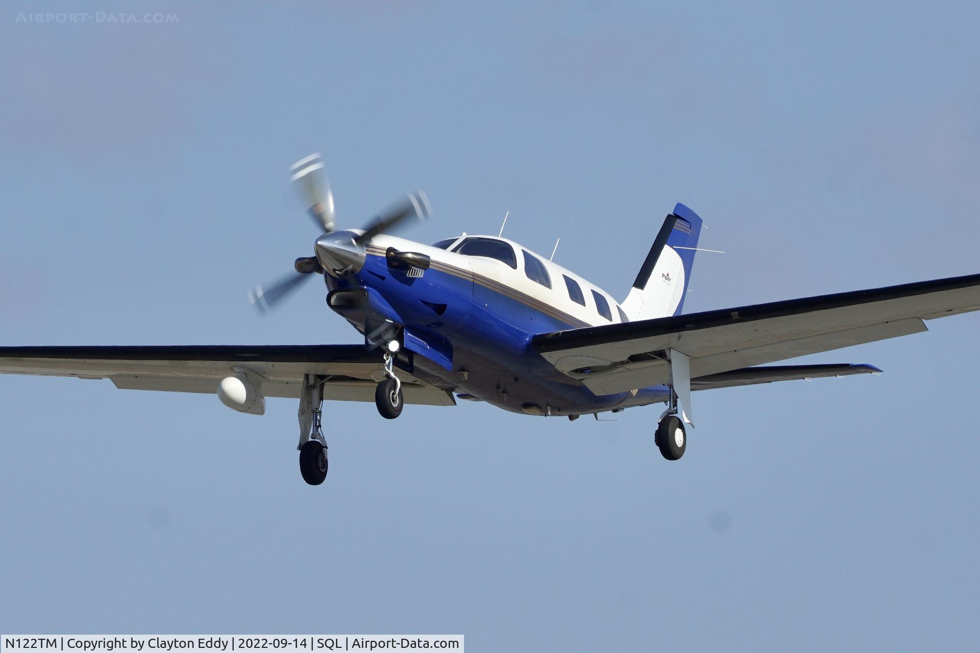 N122TM, 1998 Piper PA-46-350P Malibu Mirage C/N 4636161, San Carlos Airport in California 2022.