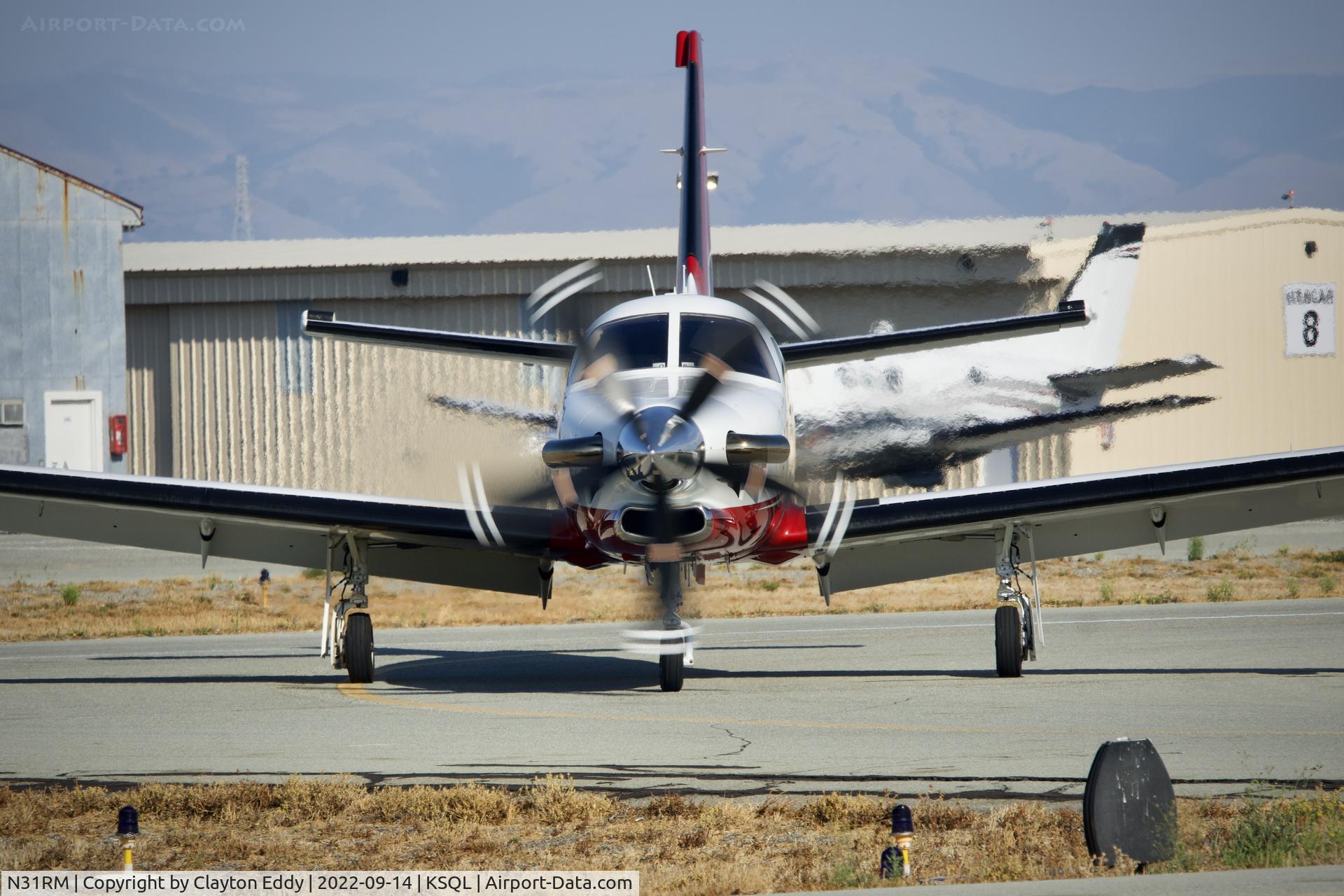 N31RM, 2015 Socata TBM 900 C/N 1078, San Carlos Airport in California.